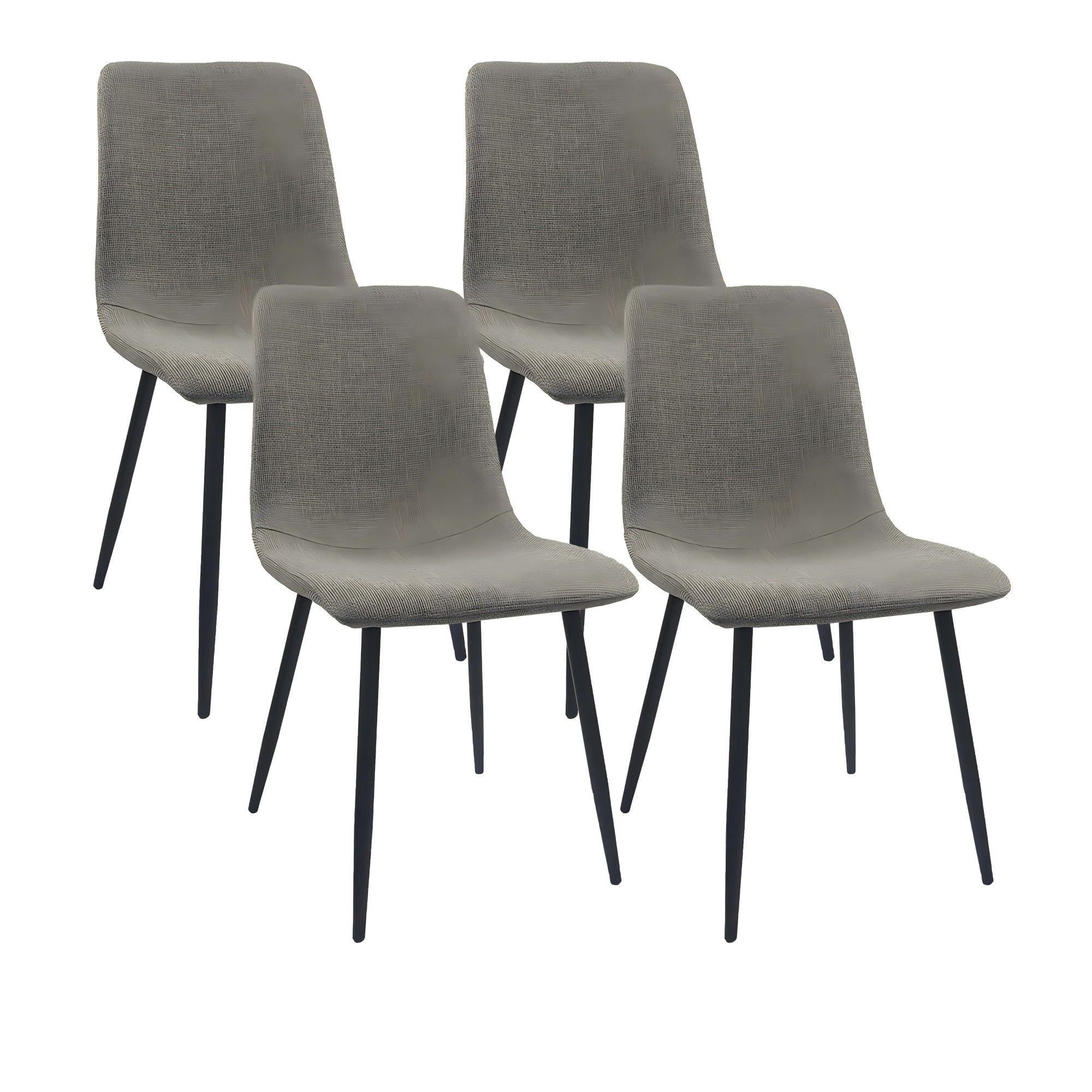 Modern Dining Table & Suede Chair Set WIth Rectangular Metal Base - Best Buy Furniture