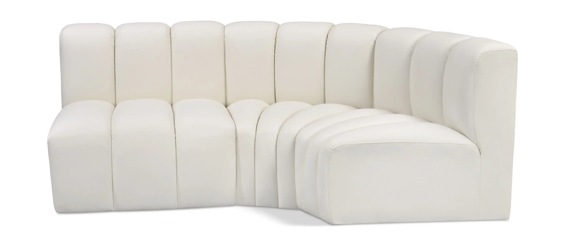 Arc - Faux Leather 3 Piece Sofa - Best Buy Furniture