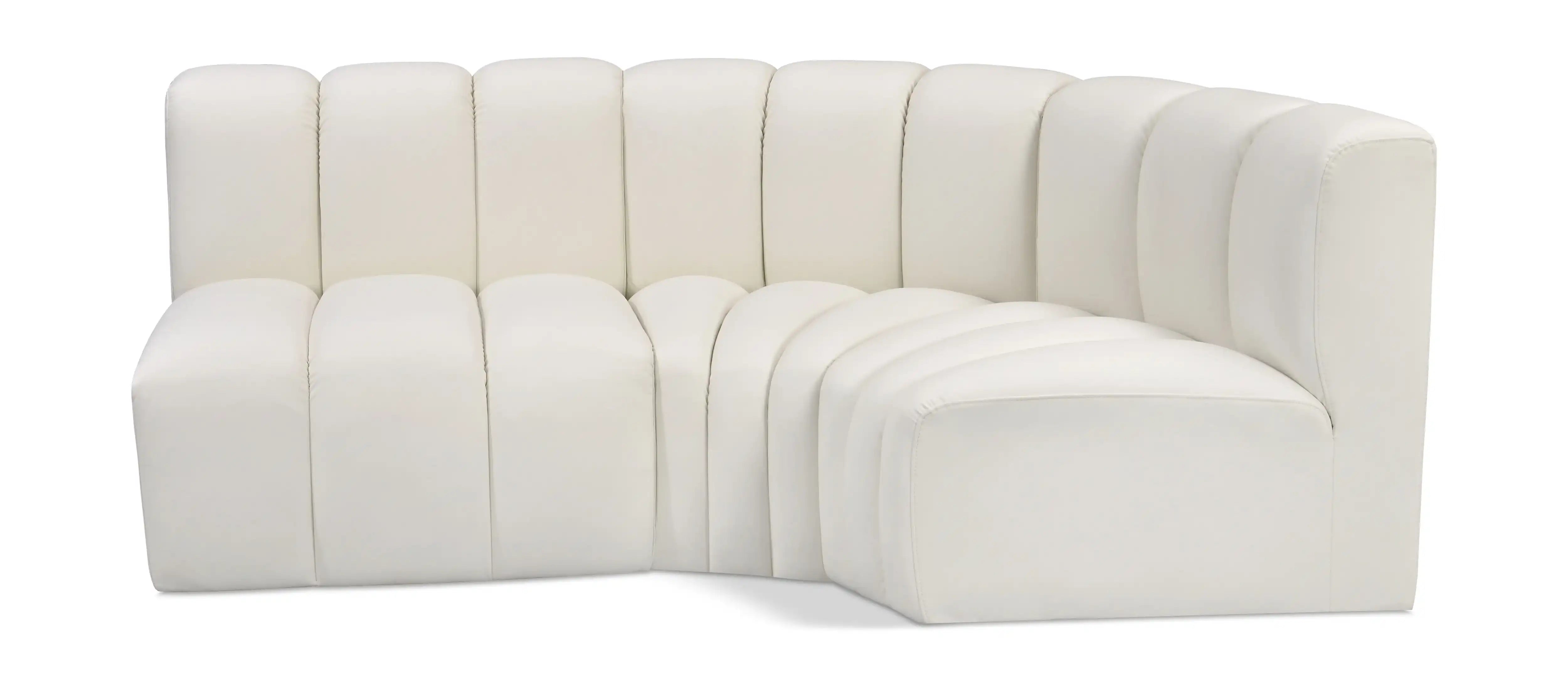 Arc - Faux Leather 3 Piece Sofa - Best Buy Furniture