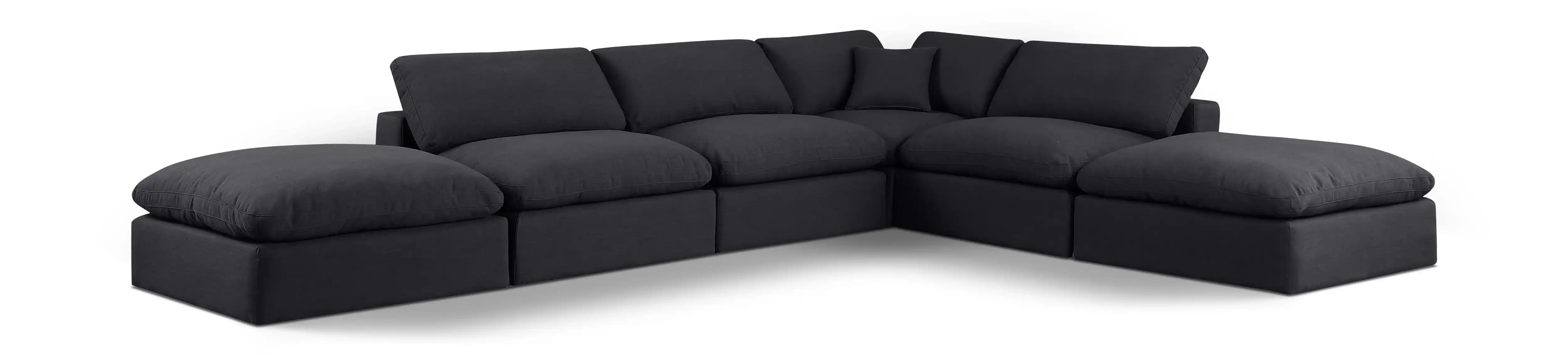 Comfy - 6 Piece Linen Modular Sectional - Best Buy Furniture