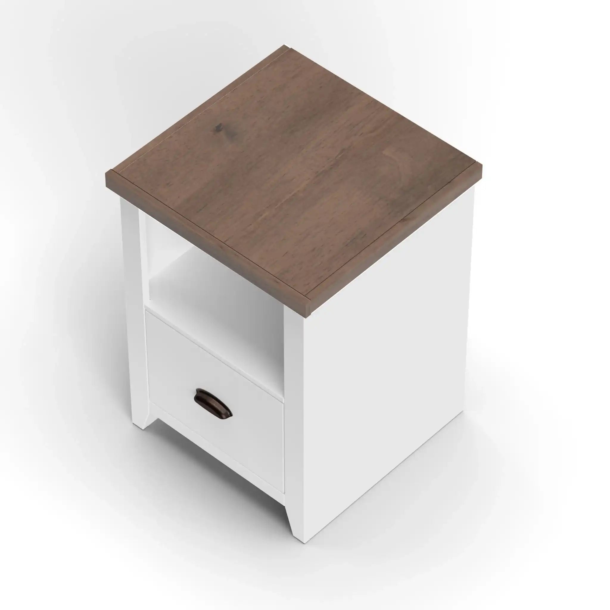 Hampton - 1 Drawer File - Jasmine Whitewash / Barnwood - Best Buy Furniture