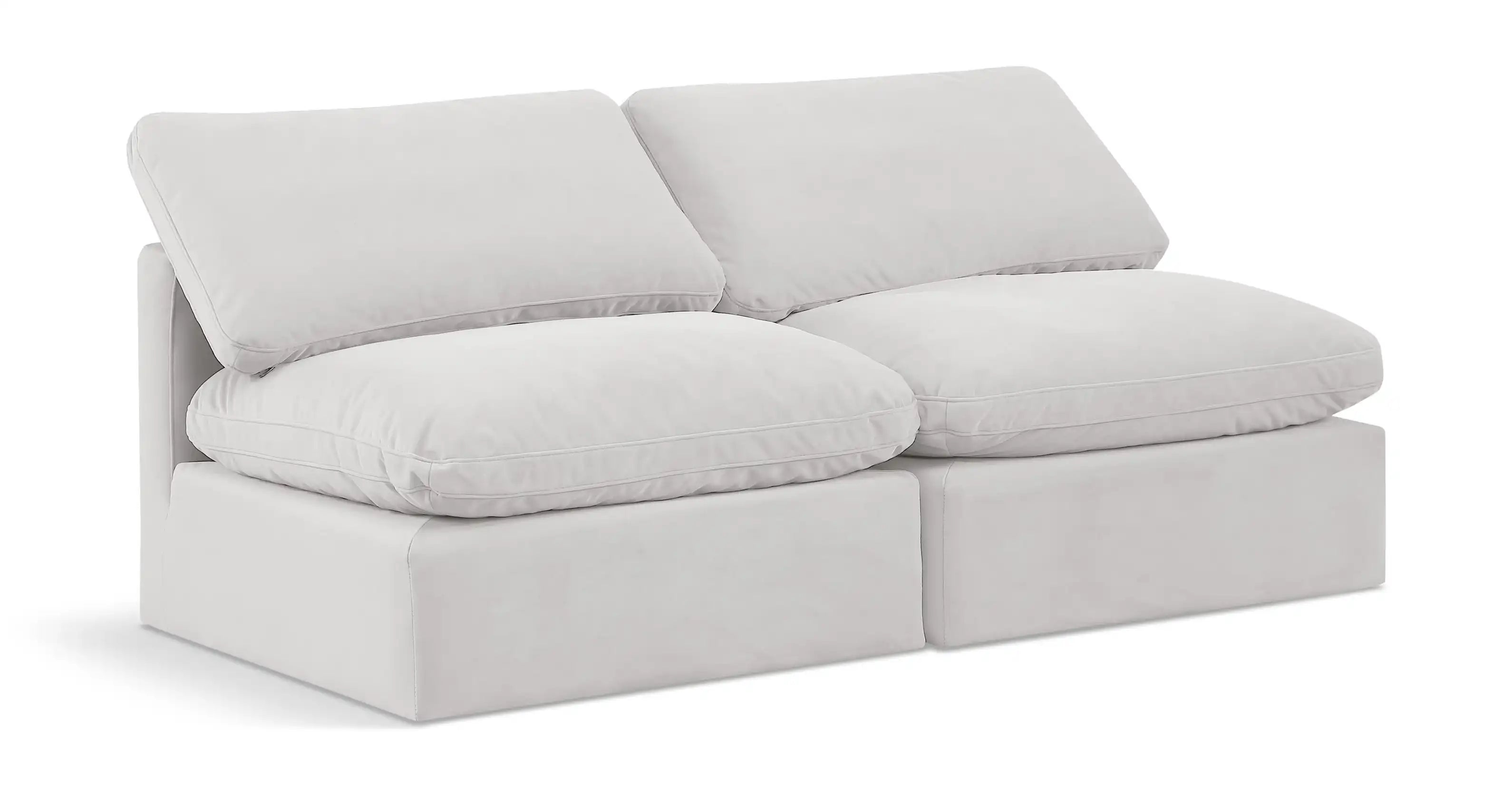 Indulge - Velvet 2 Seat Modular Armless Sofa - Best Buy Furniture