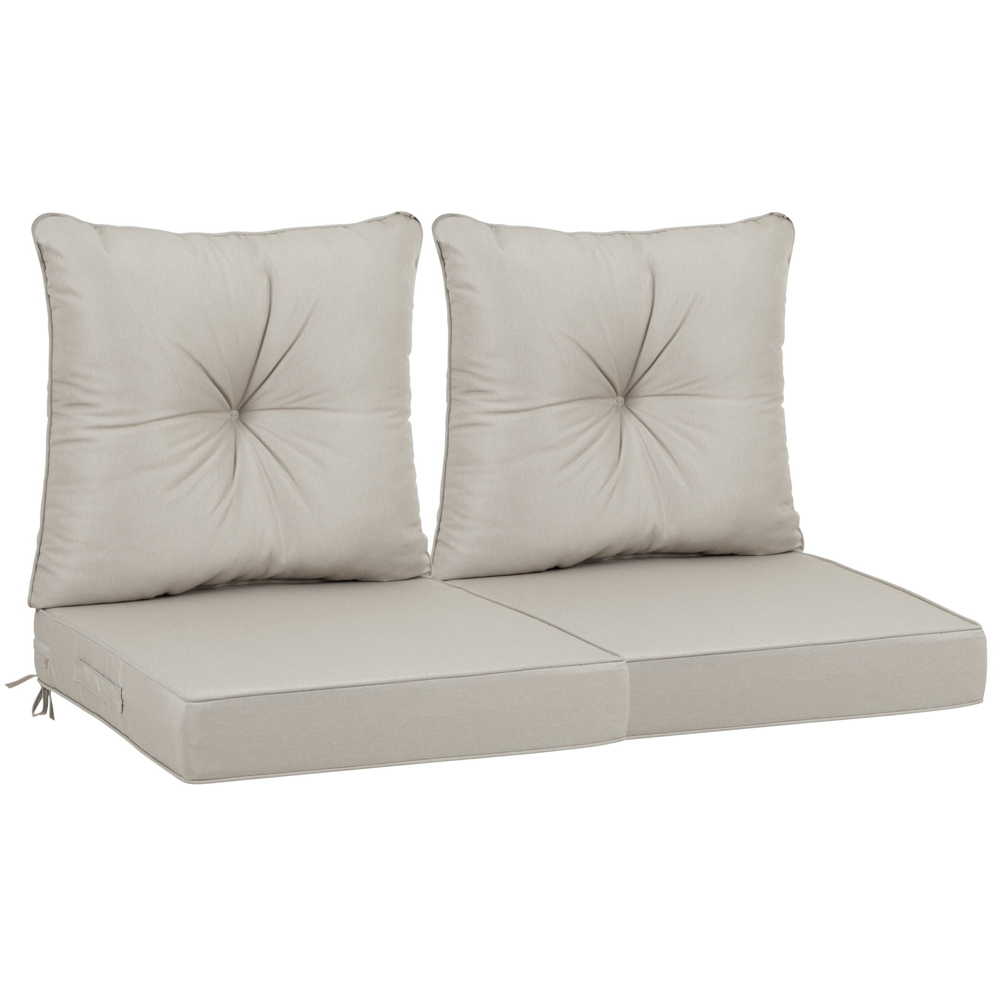 Outdoor Deep Seat Cushions For Patio Furniture Waterproof Set - Beige - Best Buy Furniture