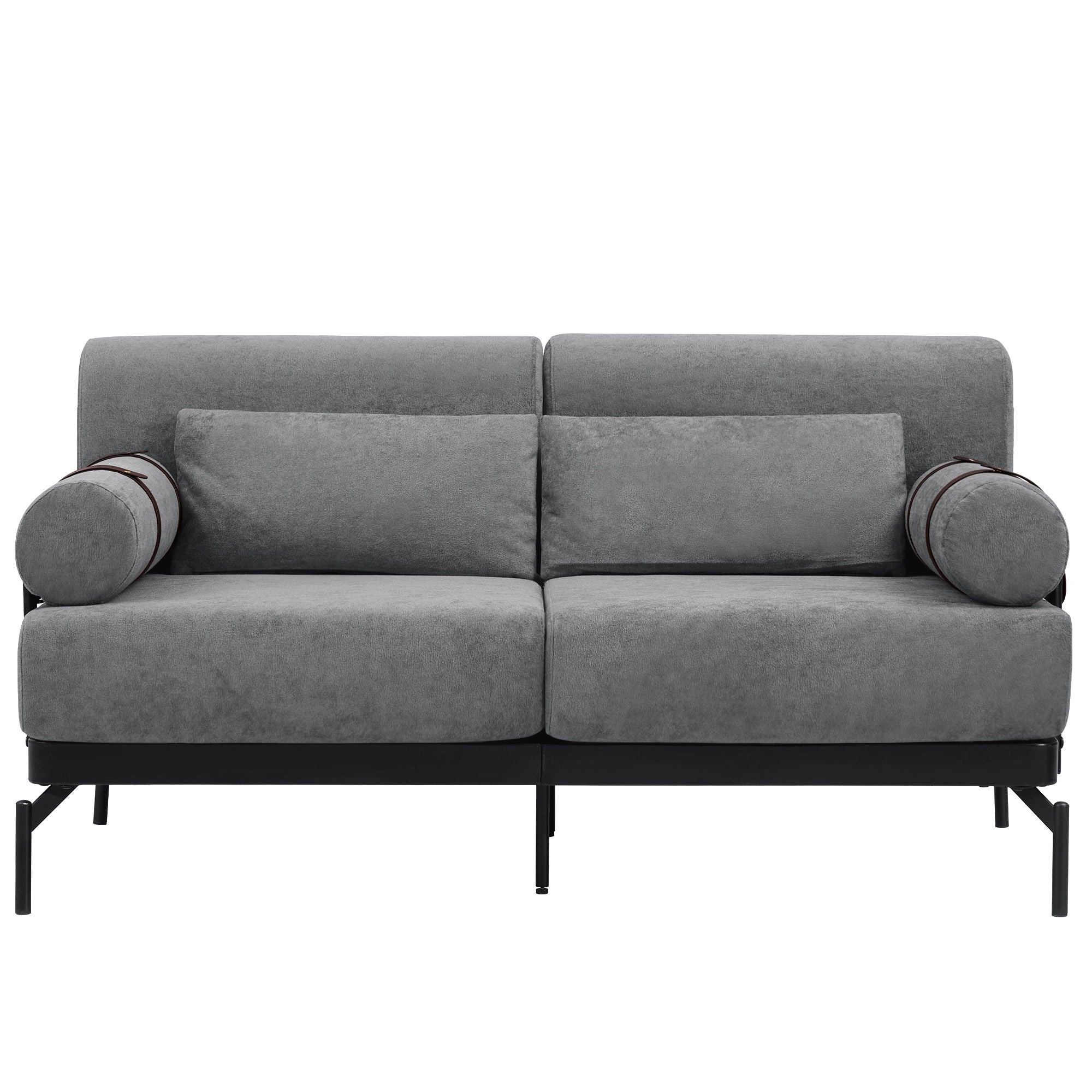 Modern Loveseat Sofa 2 Seater With USB Ports, Cylindrical Armrests - Best Buy Furniture