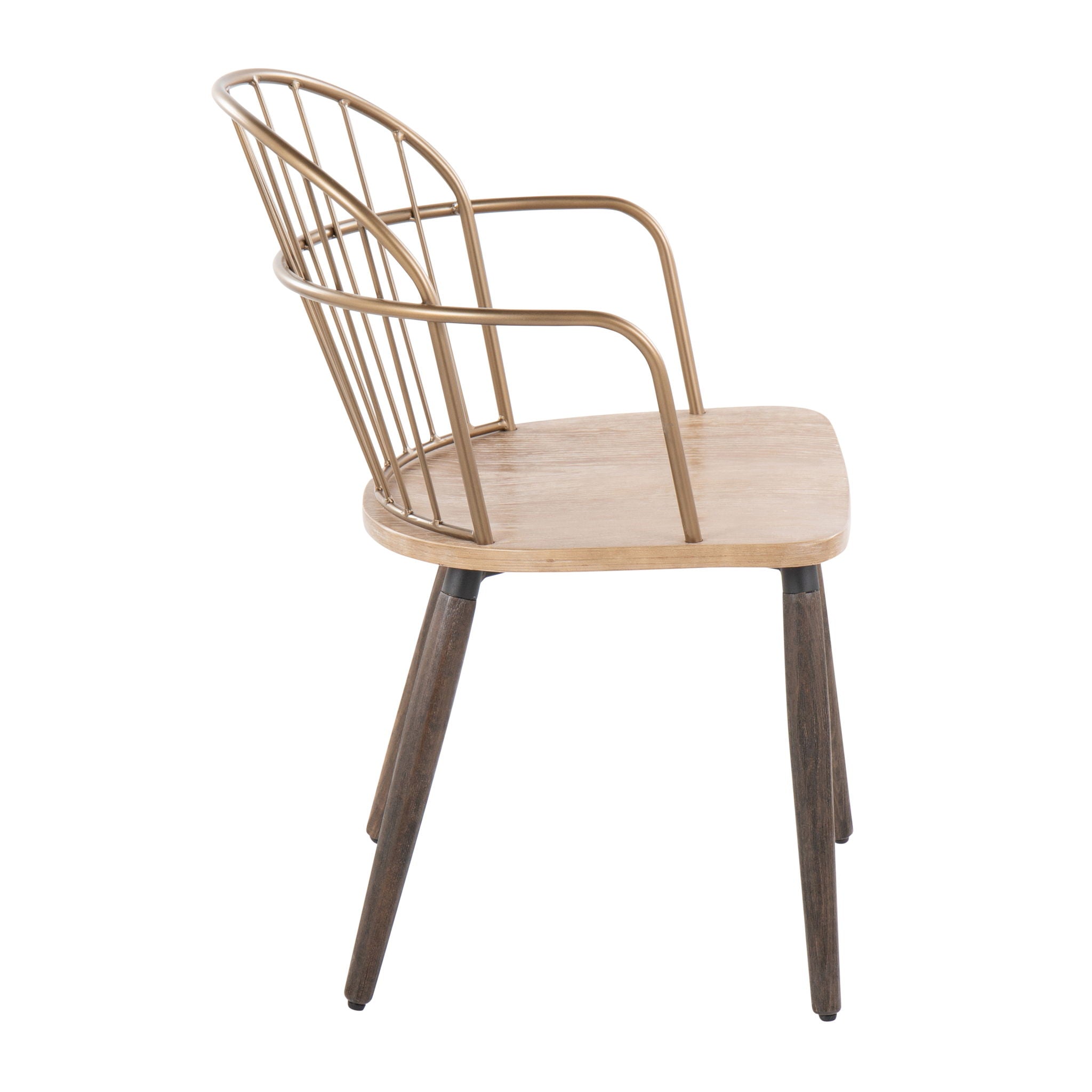 Riley - Farmhouse High Back Arm Chair (Set of 2) - Antique Copper / White Washed - Best Buy Furniture