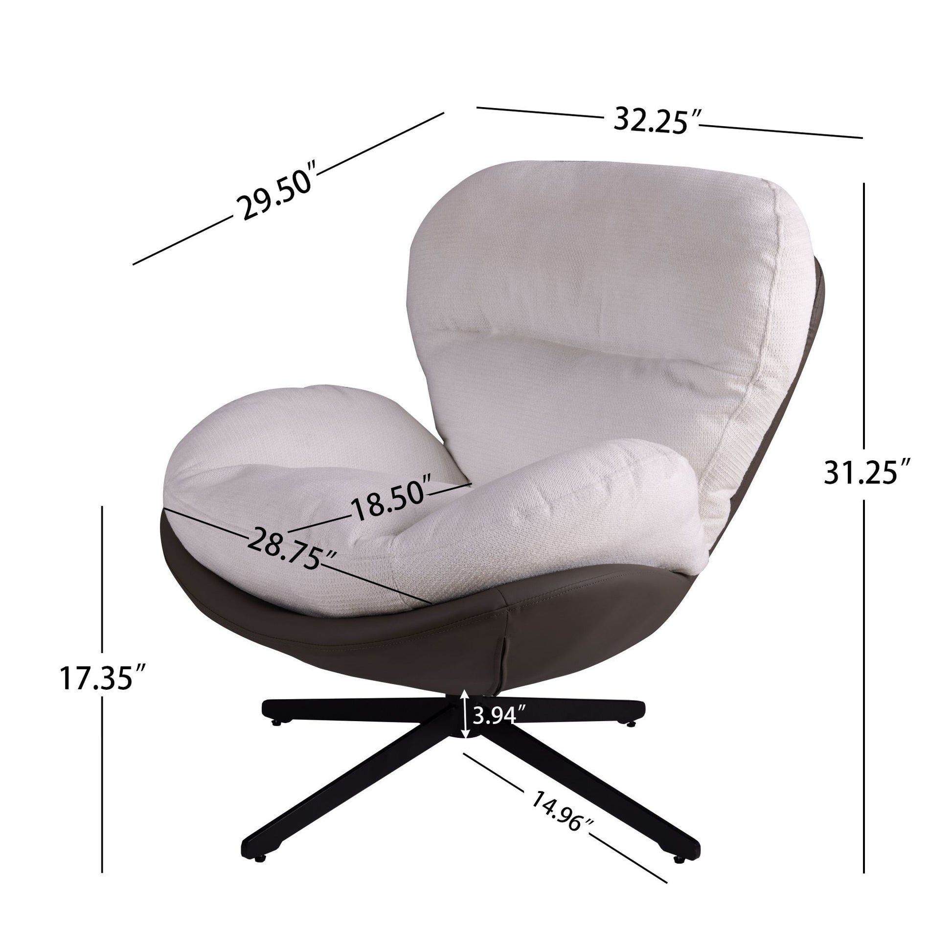 360° Swivel Office Chair, No Wheels - Best Buy Furniture