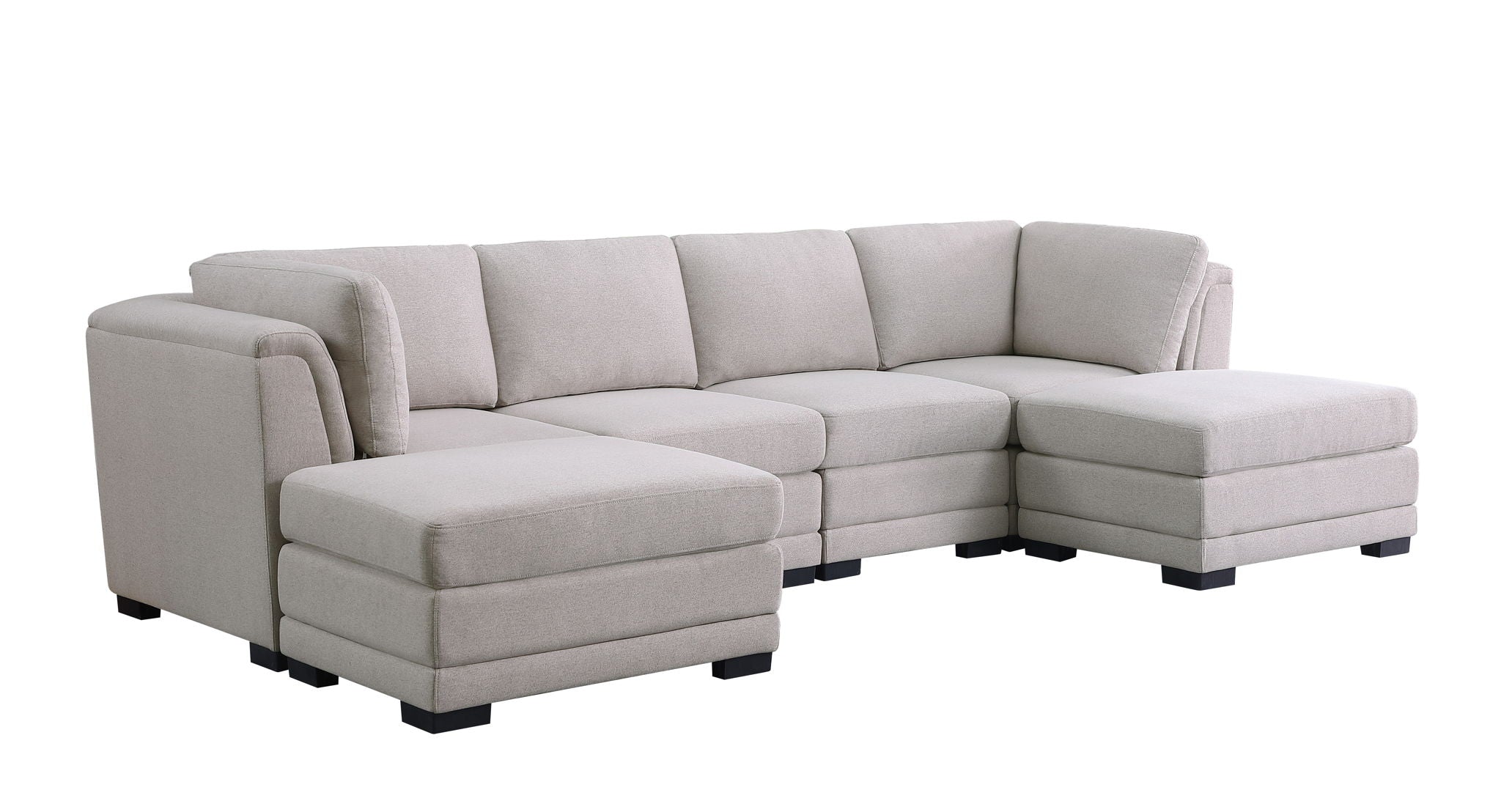 Kristin - Linen Fabric Reversible Sectional Sofa - Best Buy Furniture