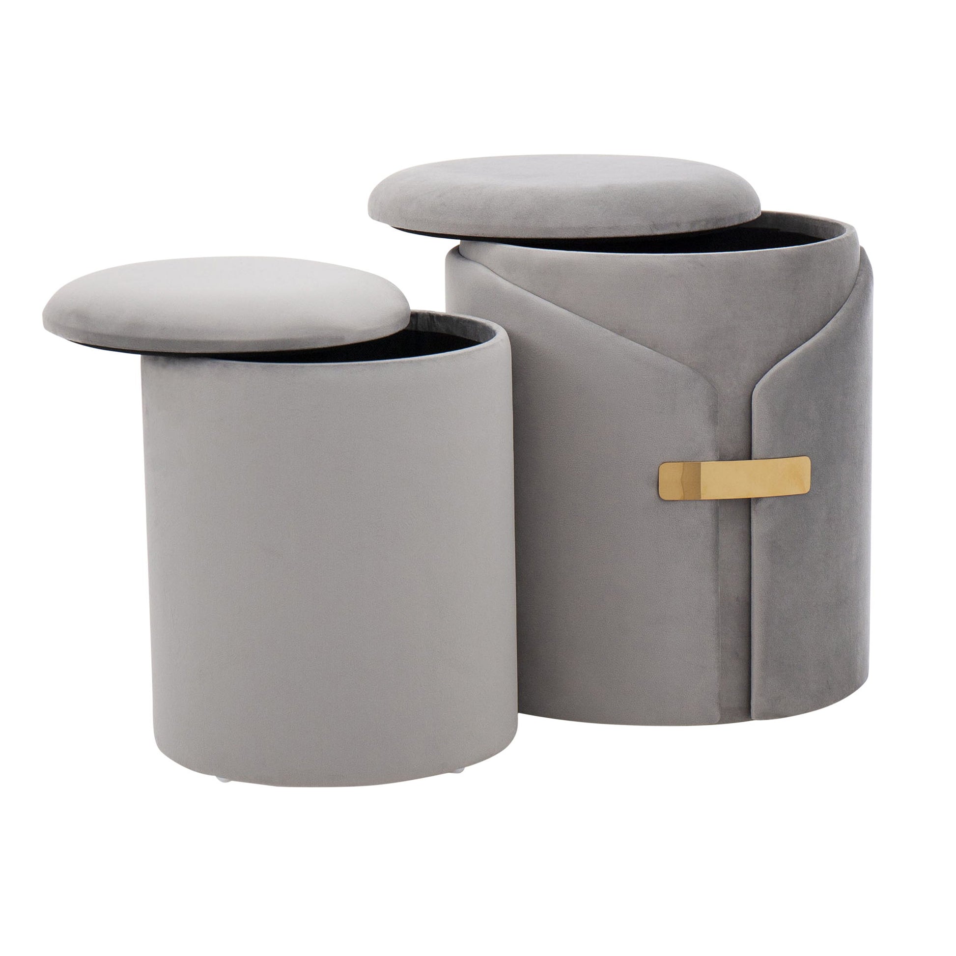 Dahlia - Contemporary / Glam Nesting Ottoman Set - Best Buy Furniture