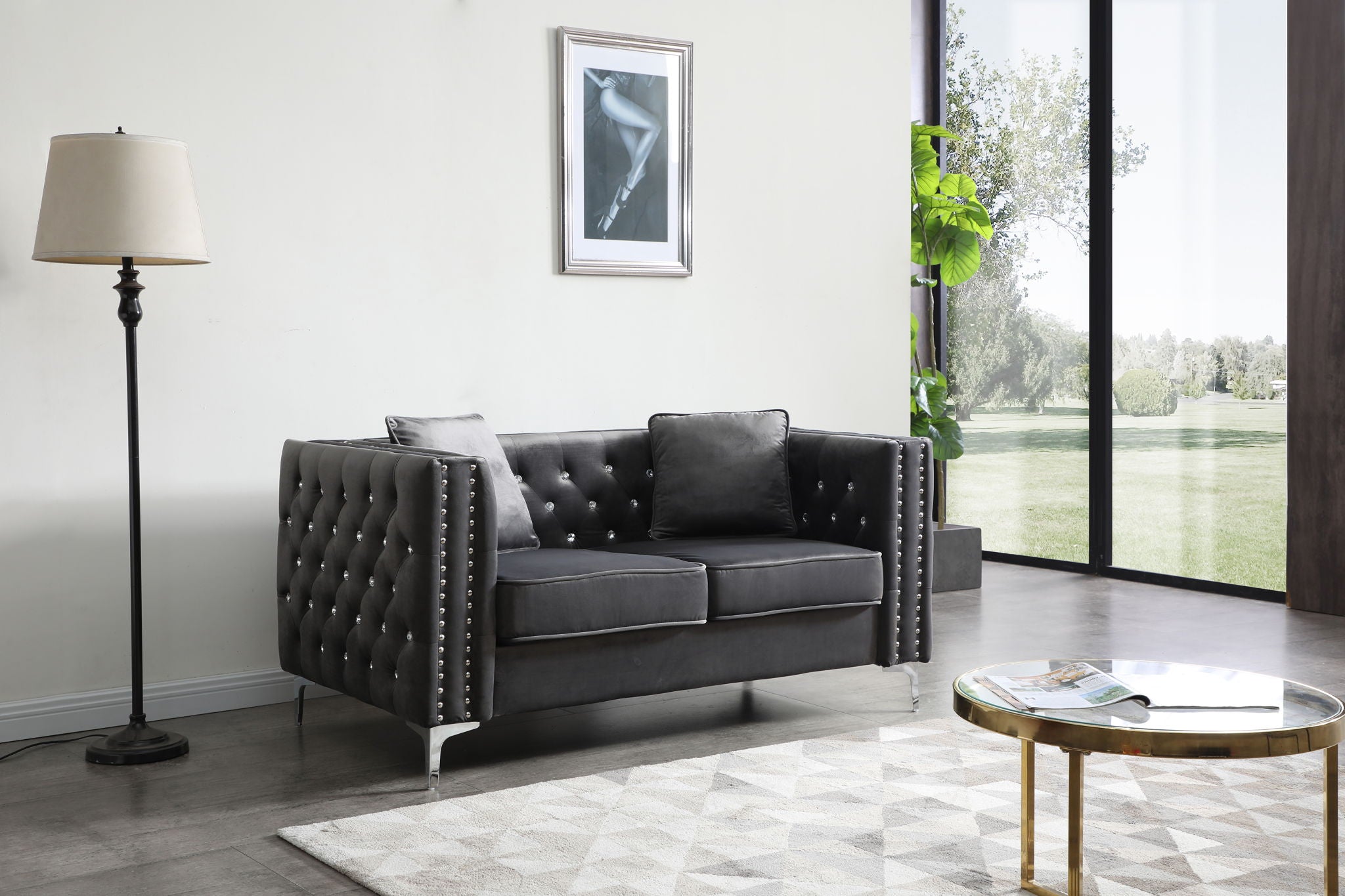 Elegant Track Arm Loveseat - Best Buy Furniture