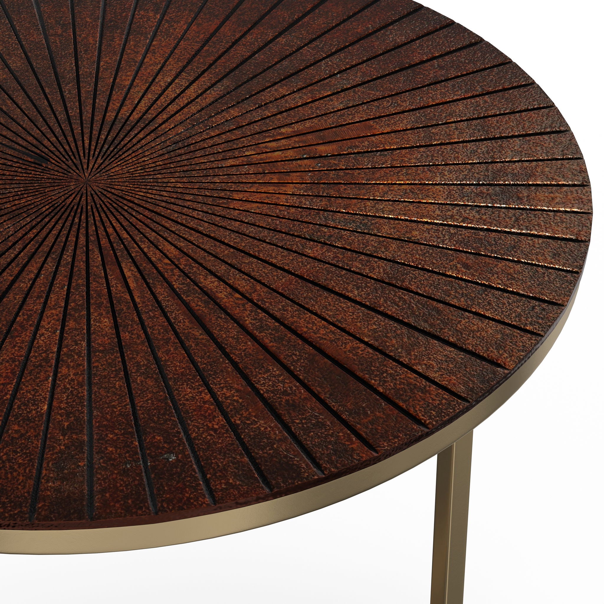 Drake - 2 Piece Nesting Table - Antique Nickel / Antique Copper - Best Buy Furniture