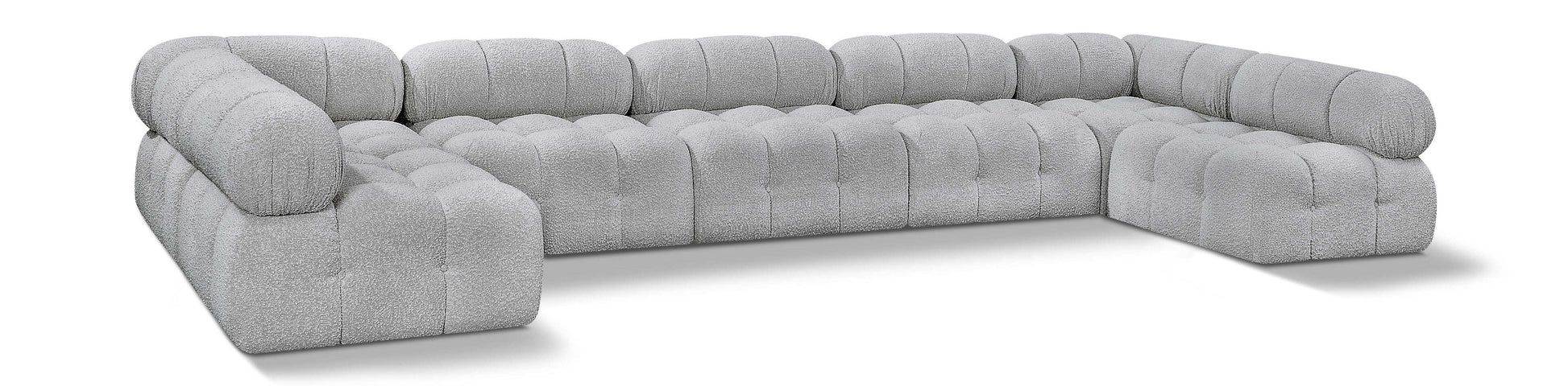 Ames - 7 Piece Boucle Fabric Modular Sectional - Best Buy Furniture