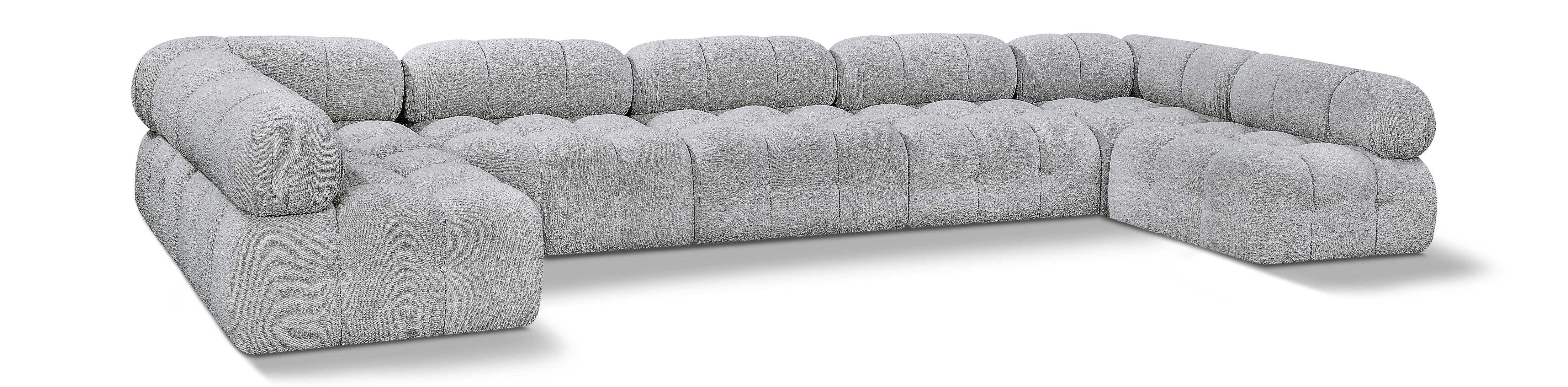 Ames - 7 Piece Boucle Fabric Modular Sectional - Best Buy Furniture