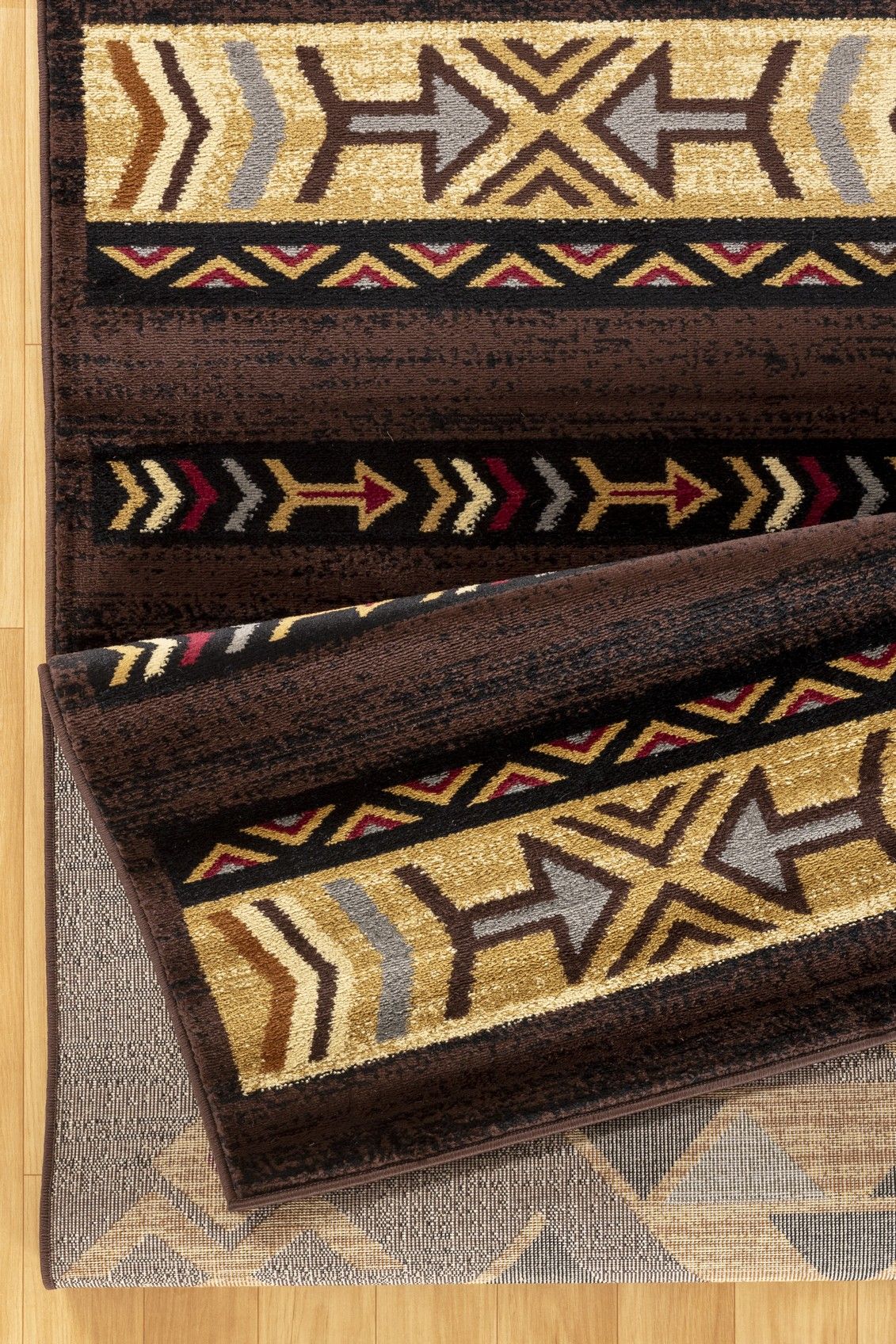 Tribes - 5'3" X 7'3" Southwest Area Rug - Brown - Best Buy Furniture