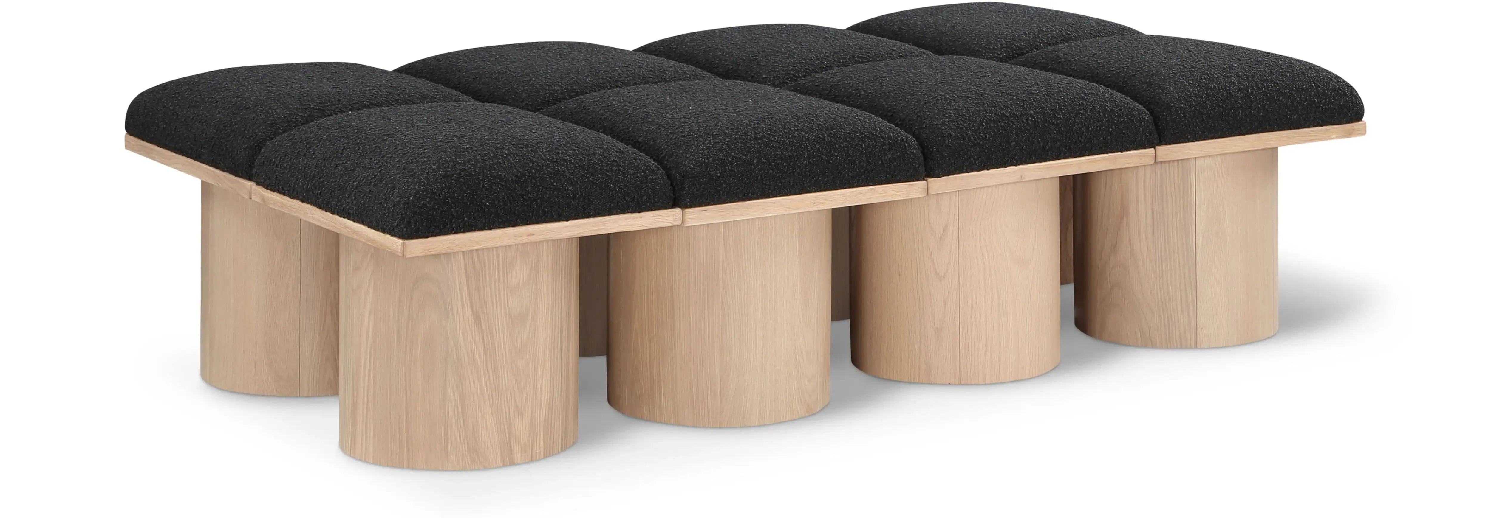 Pavilion - 8 Piece Modular Bench With Natural Base - Best Buy Furniture