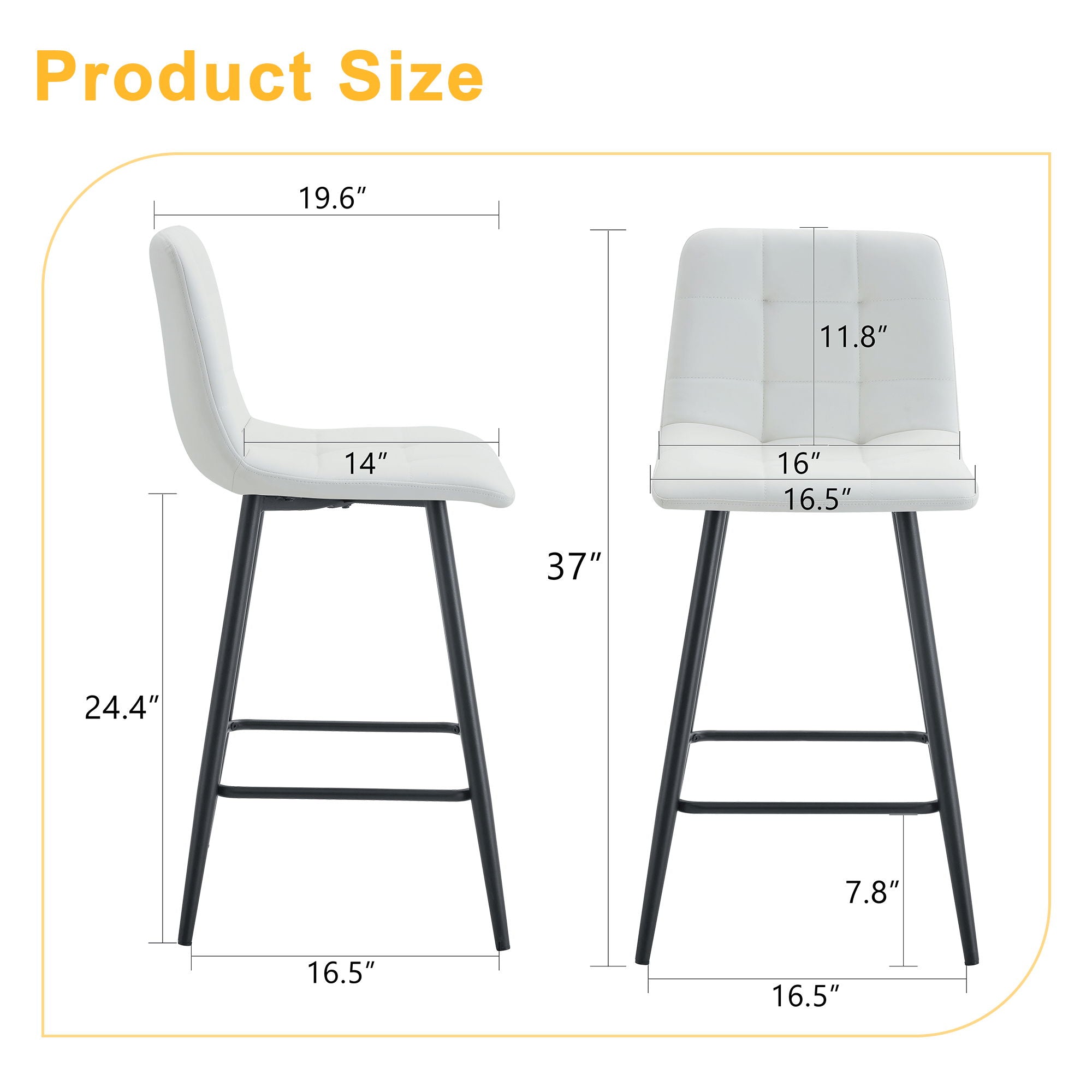 Bar Chair Set Comfortable With Metal Legs And Ergonomic Design - Best Buy Furniture