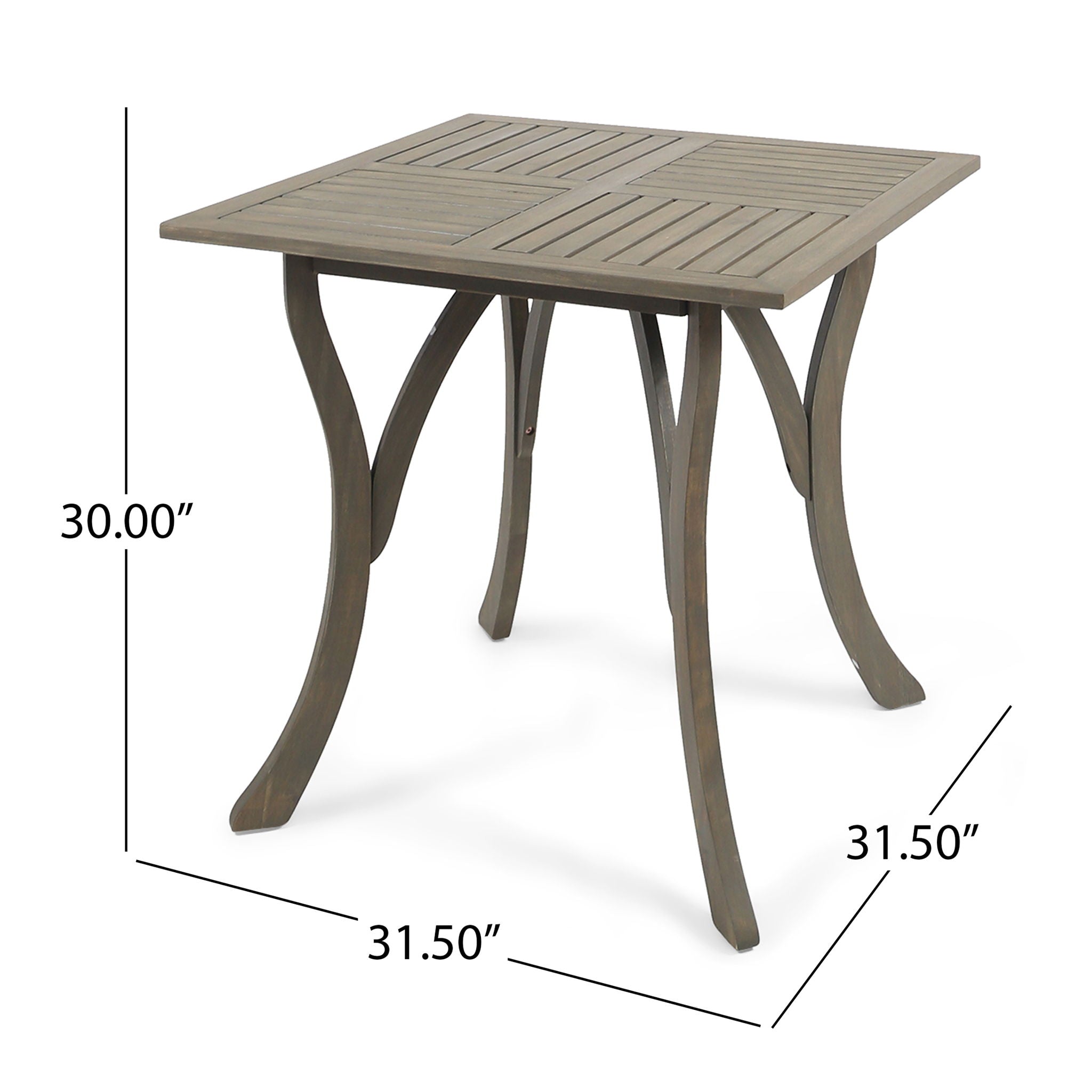 Hermosa - Stylish Outdoor Acacia Wood Table - Teak Gray - Best Buy Furniture