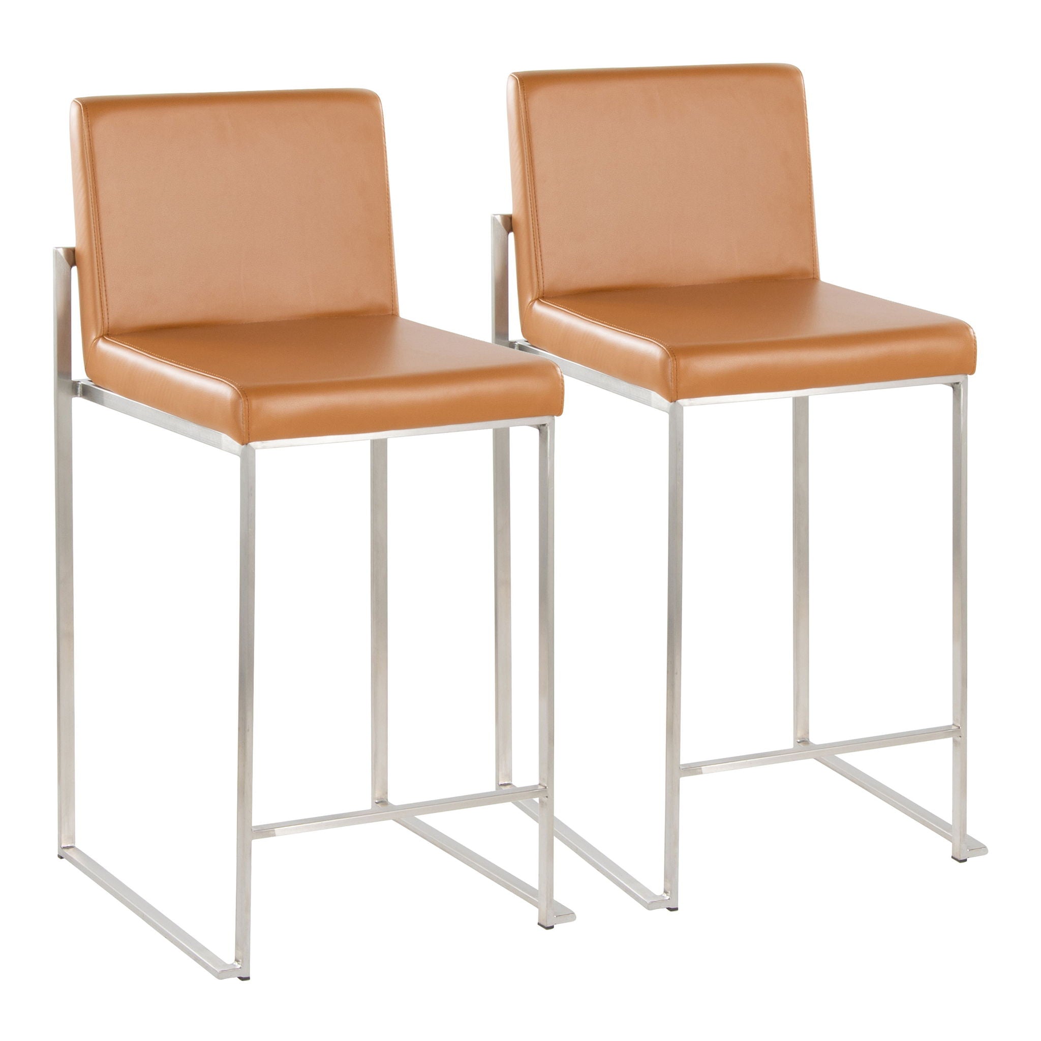 Fuji - Contemporary High Back Barstool (Set of 2) - Best Buy Furniture