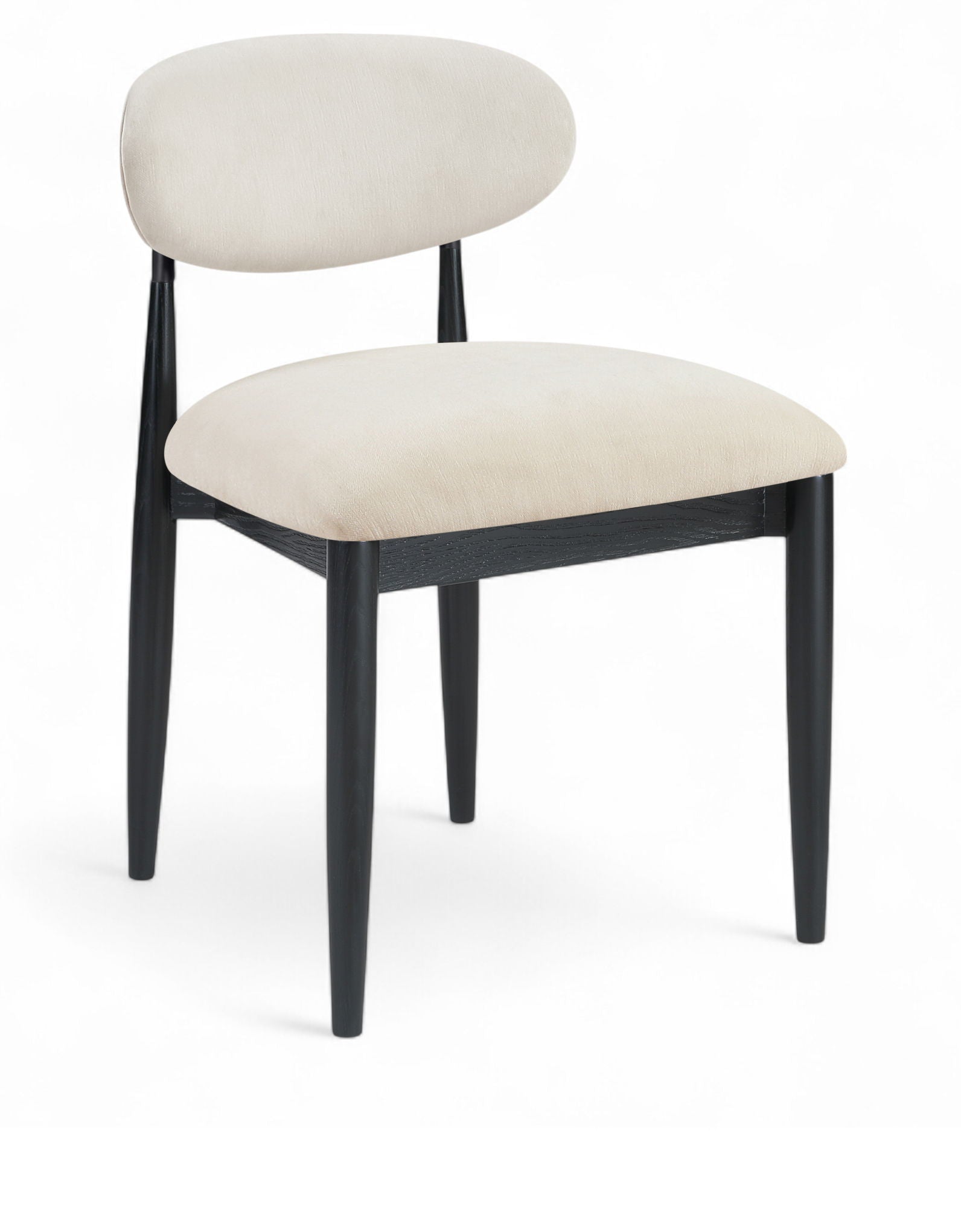 Riccio - Fabric Dining Side Chair (Set of 2) - Black Frame - Best Buy Furniture