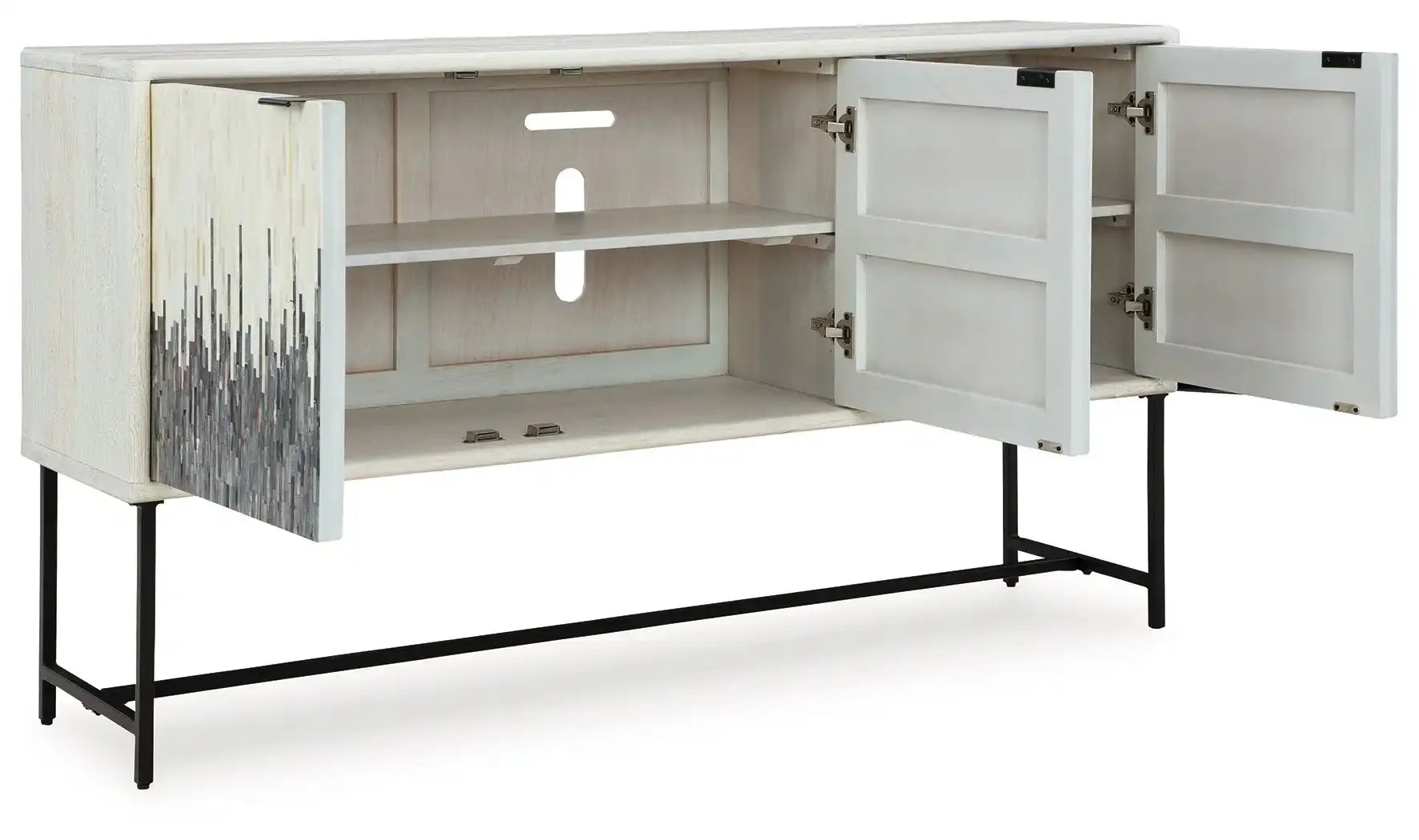 Freyton - Accent Cabinet - White / Gray - Best Buy Furniture