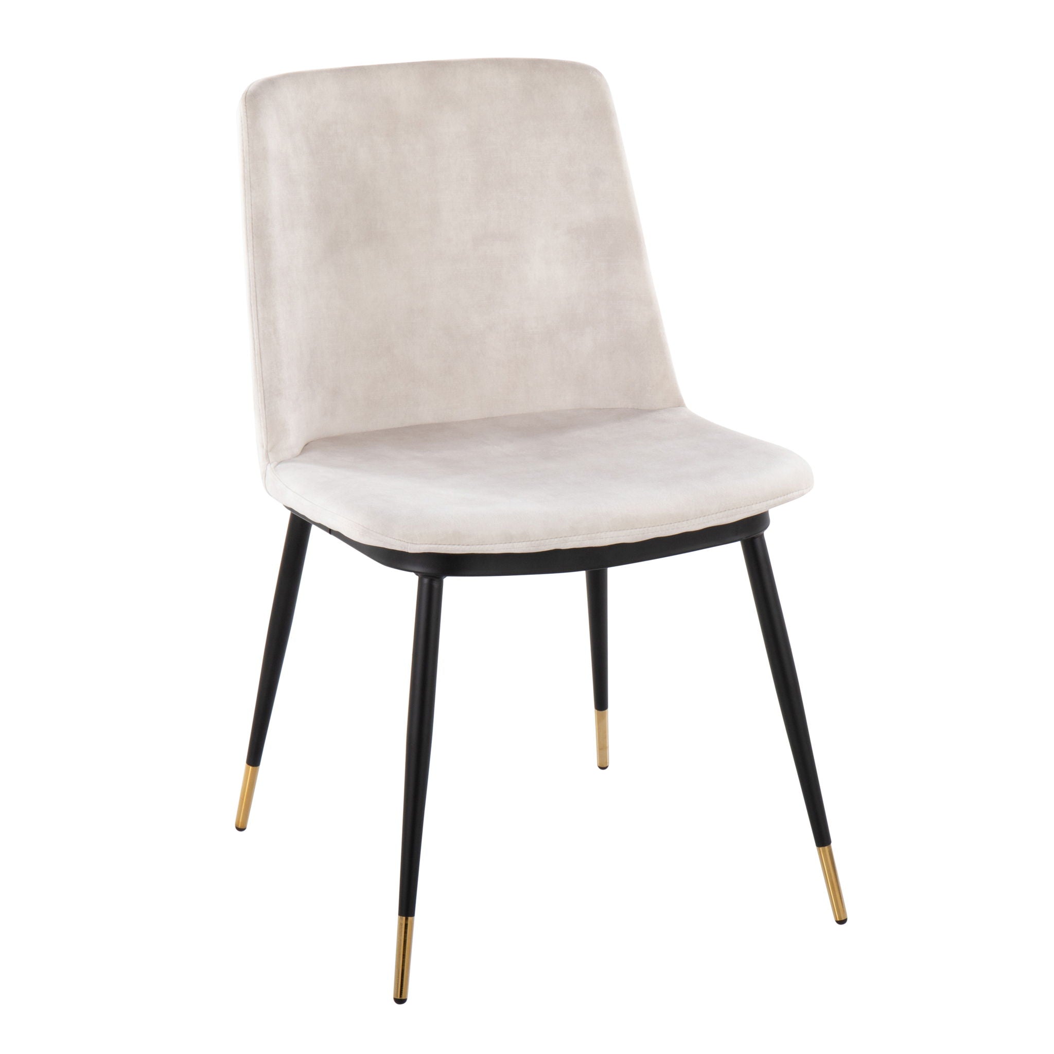 Wanda - Contemporary Chair (Set of 2) - Black / Beige - Best Buy Furniture