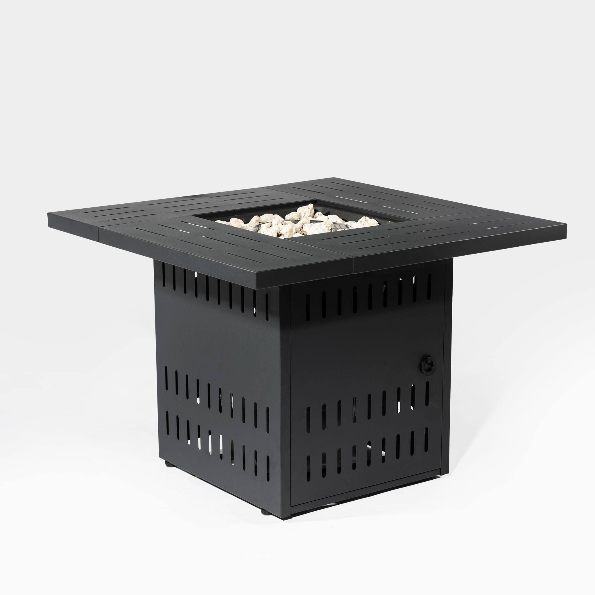 34" Propane Gas Fire Pit Table, 50000 Btu Rectangular Steel Fire Pit For Outside Patio Deck Garden Courtyard - Black - Best Buy Furniture