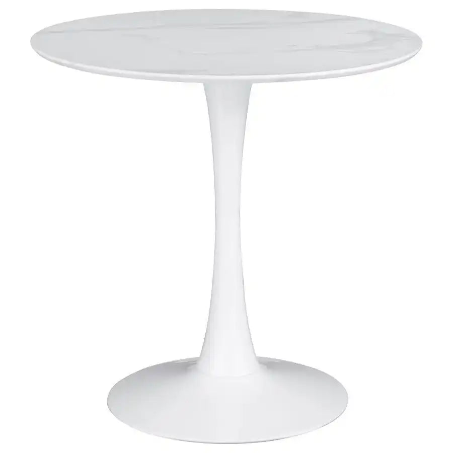 Arkell - Round Faux Marble Top Dining Table - Best Buy Furniture
