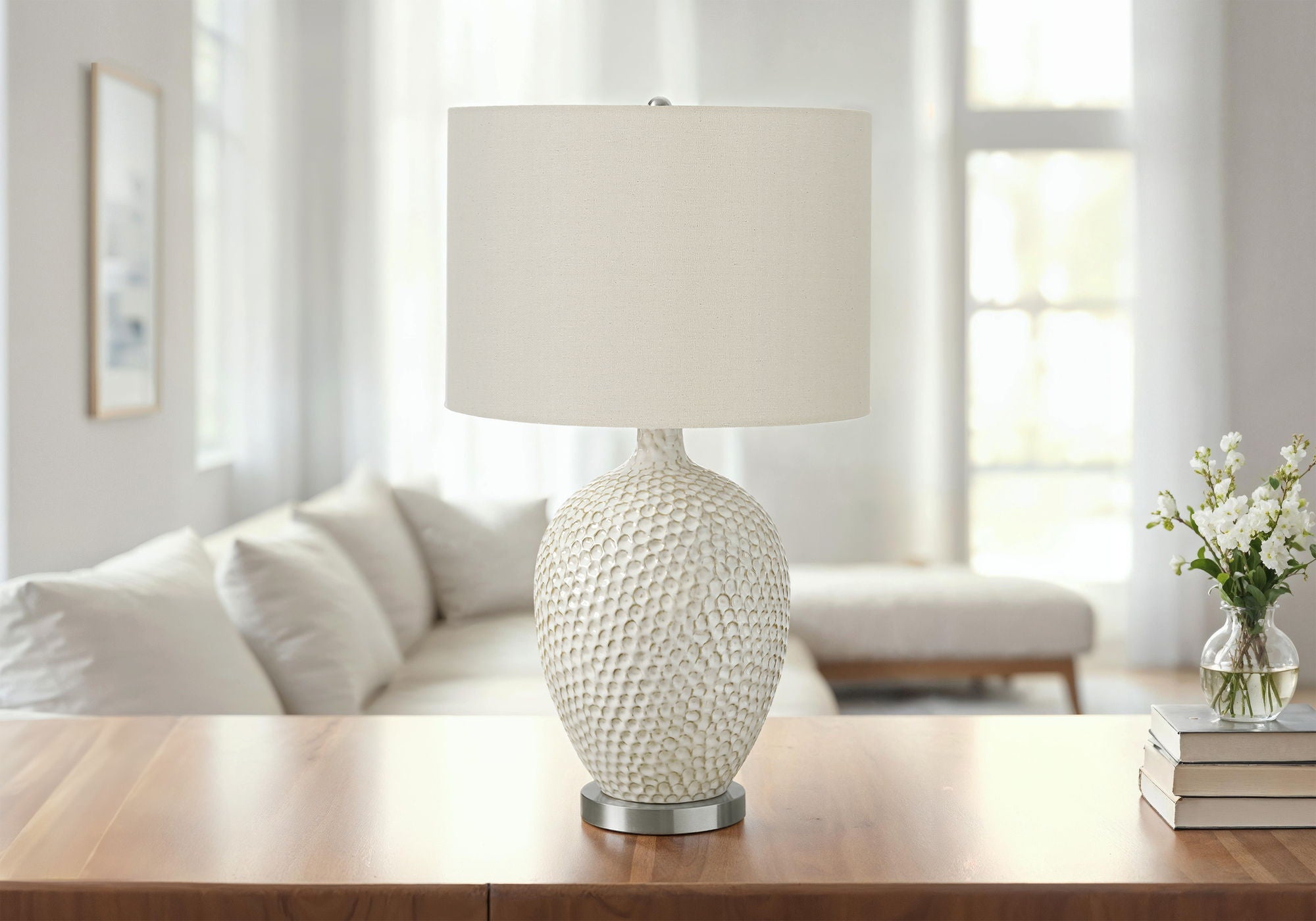 Lighting, Table Lamp, Ceramic, Contemporary - Cream - Best Buy Furniture