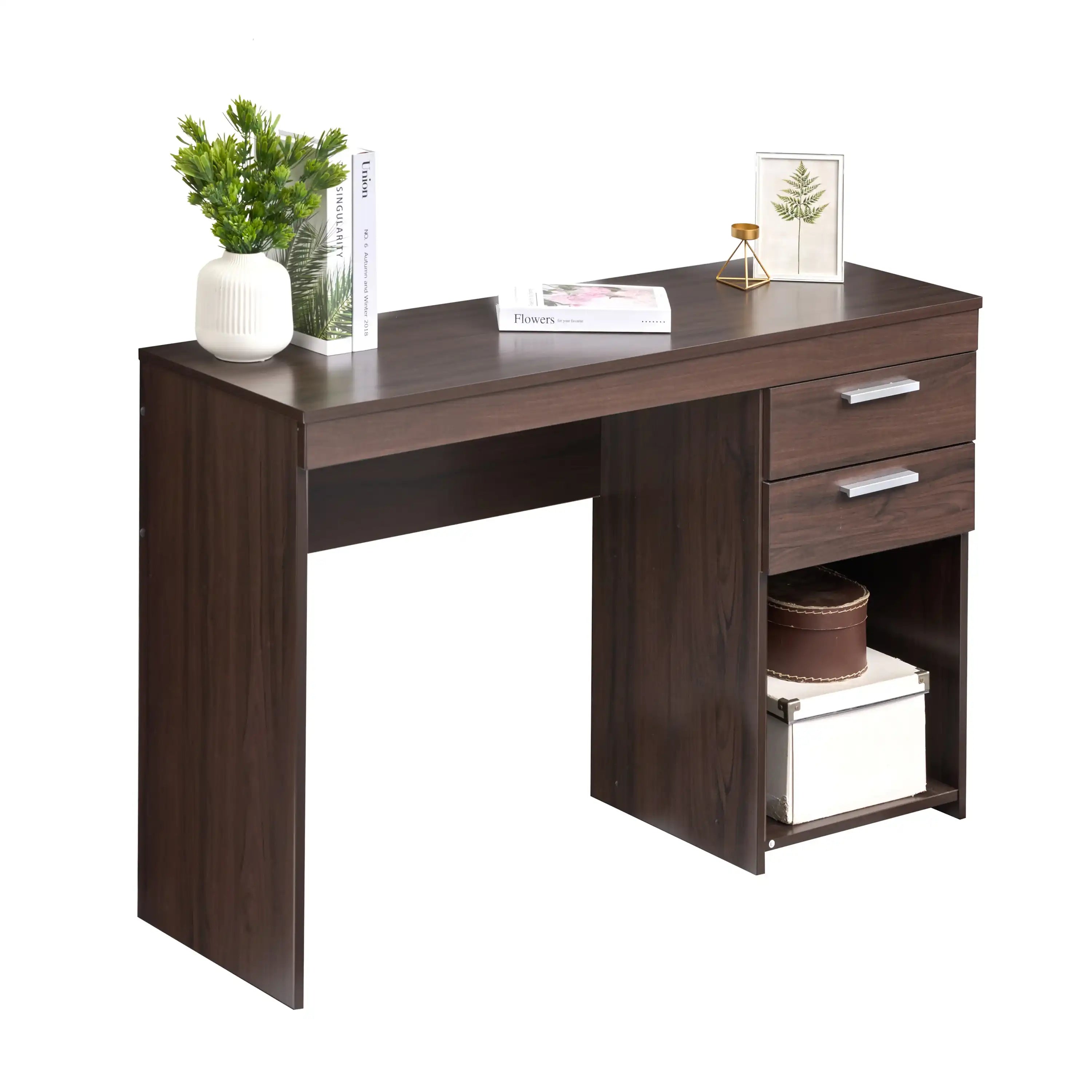 Techni Mobili Home Office Workstation with Storage, Espresso - Best Buy Furniture