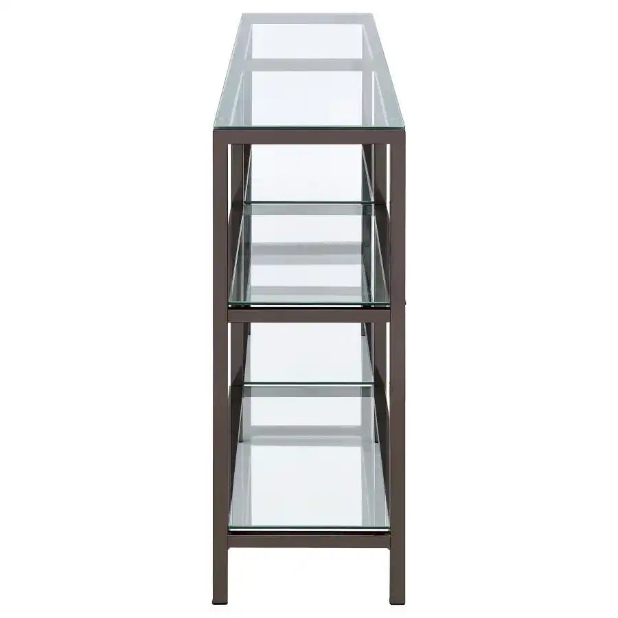 Kate - Console Bookcases - Black Nickel - Best Buy Furniture