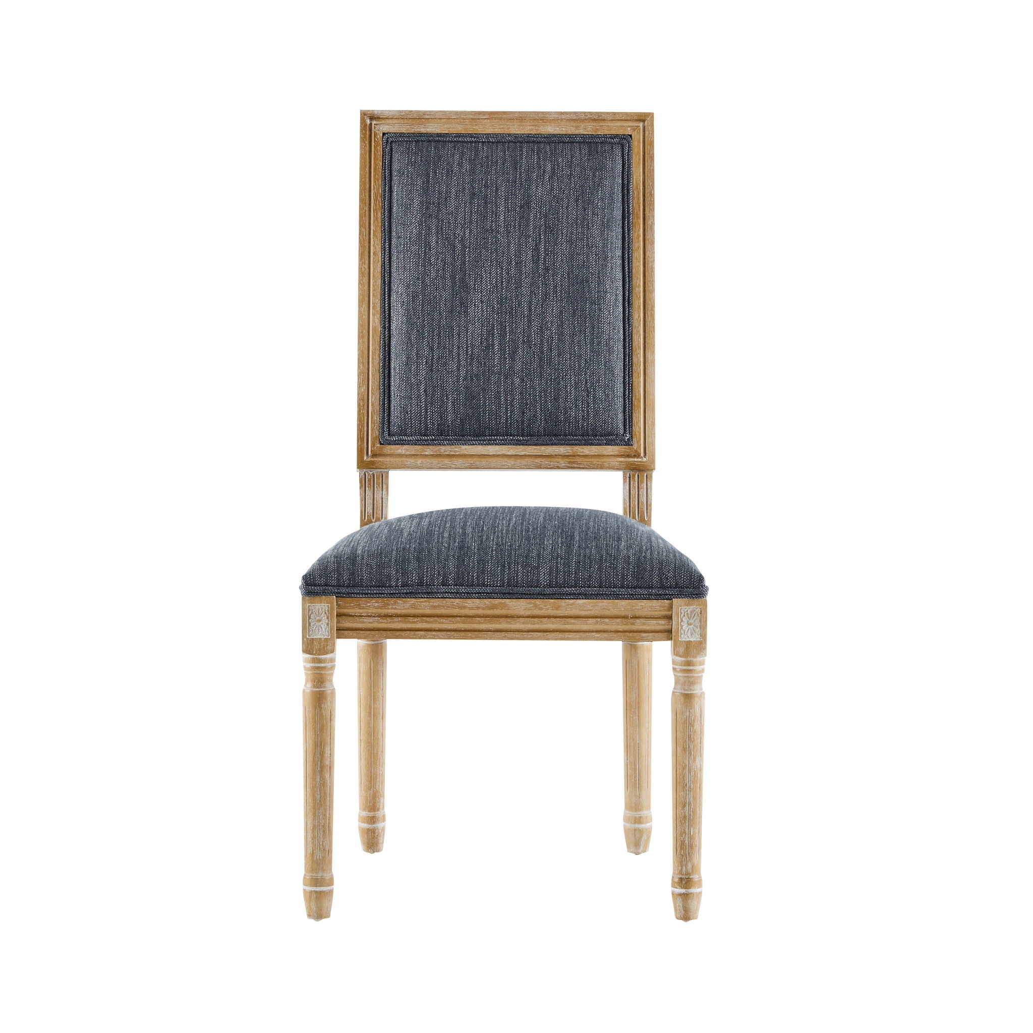 French Country Style Dining Chair With Upholstered Seating And Fluted Legs - Best Buy Furniture