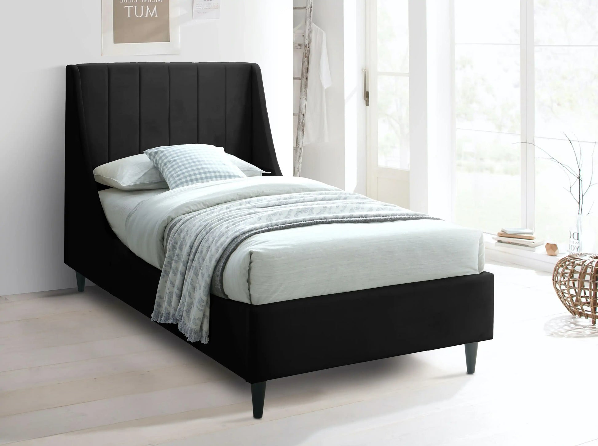 Eva - Velvet Bed - Best Buy Furniture