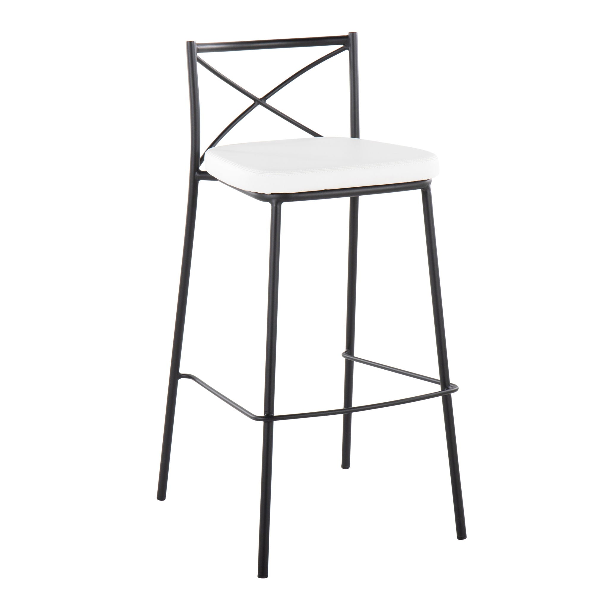 Modern Charlotte - Contemporary Fixed Height Barstool (Set of 2) - Best Buy Furniture