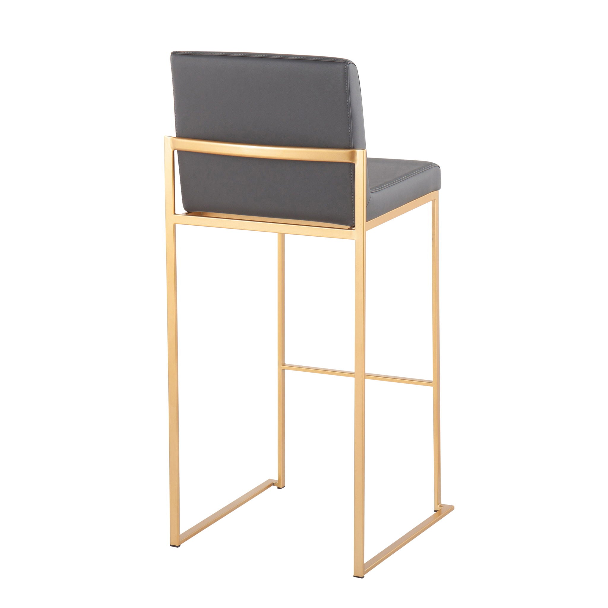 Fuji - Contemporary Design High Back Barstool (Set of 2) - Best Buy Furniture