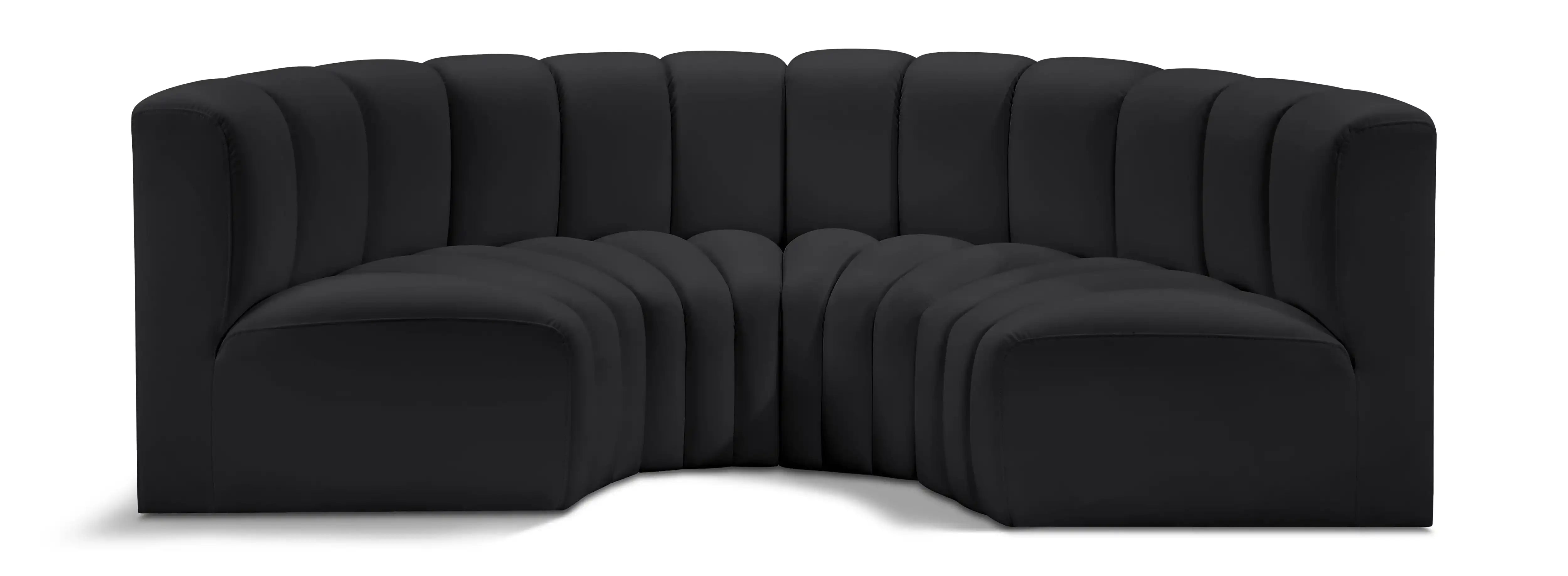 Arc - Faux Leather 4 Piece U-Shaped Modular Sofa - Best Buy Furniture
