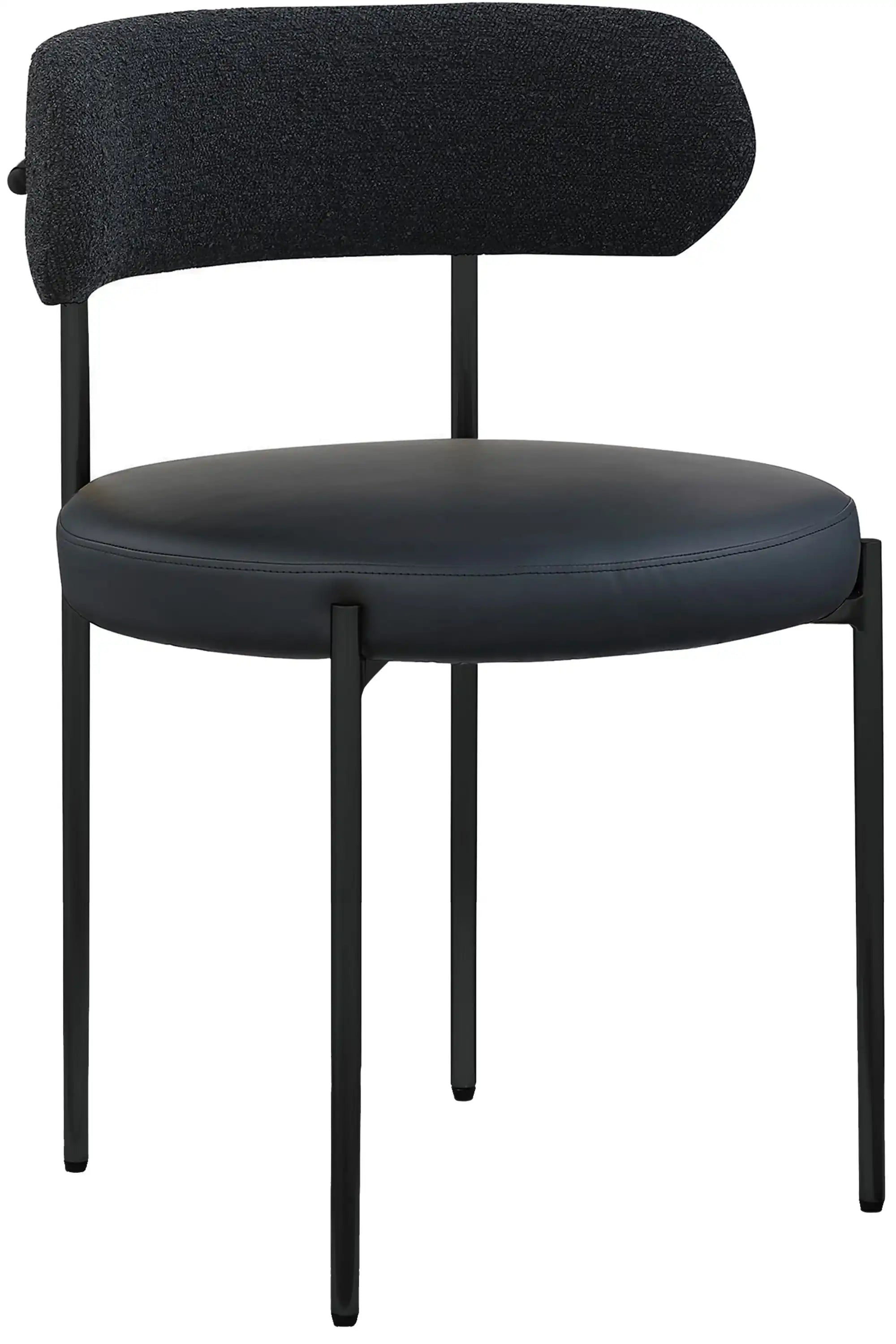 Beacon - Faux Leather Dining Chair With Black Legs (Set of 2) - Best Buy Furniture
