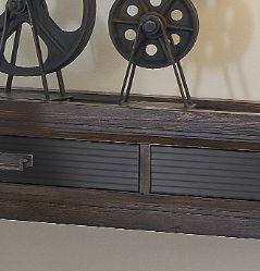 Branson - 2 Drawer Sofa Table, Two Tone - Brown - Best Buy Furniture