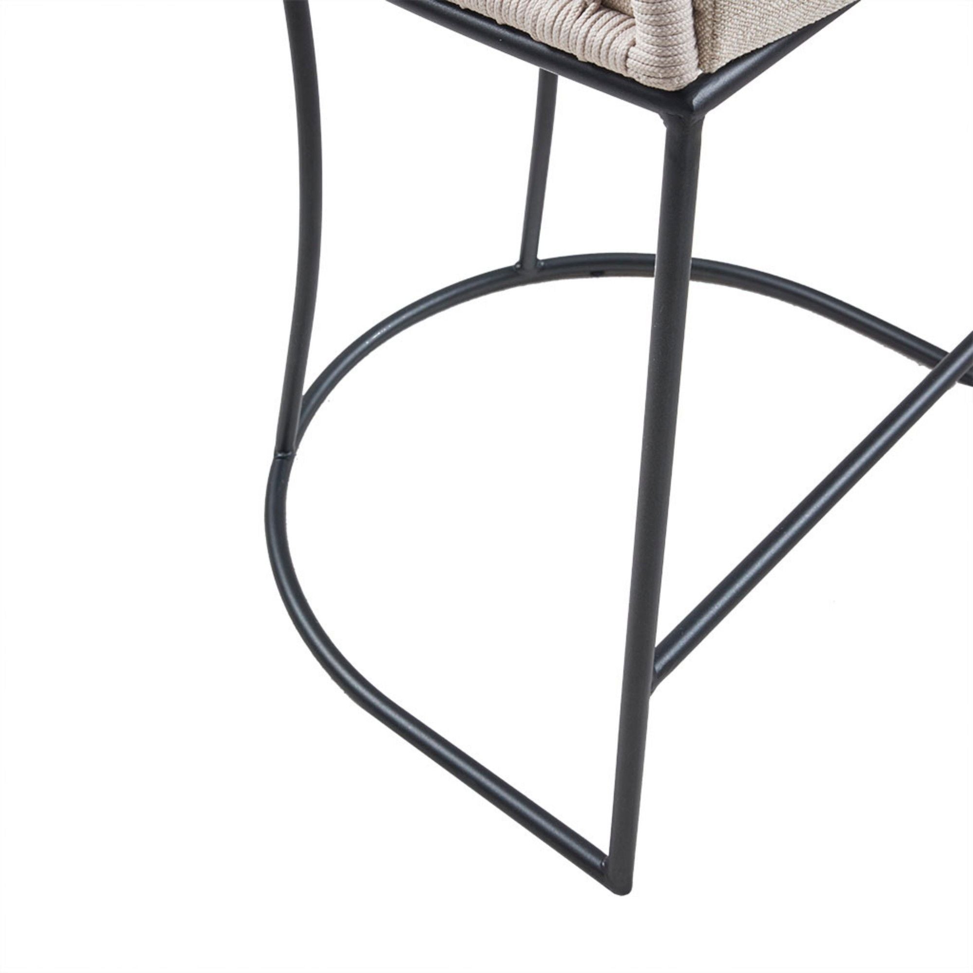 Coastal Woven Counter Stool With Upholstered Seat - Best Buy Furniture
