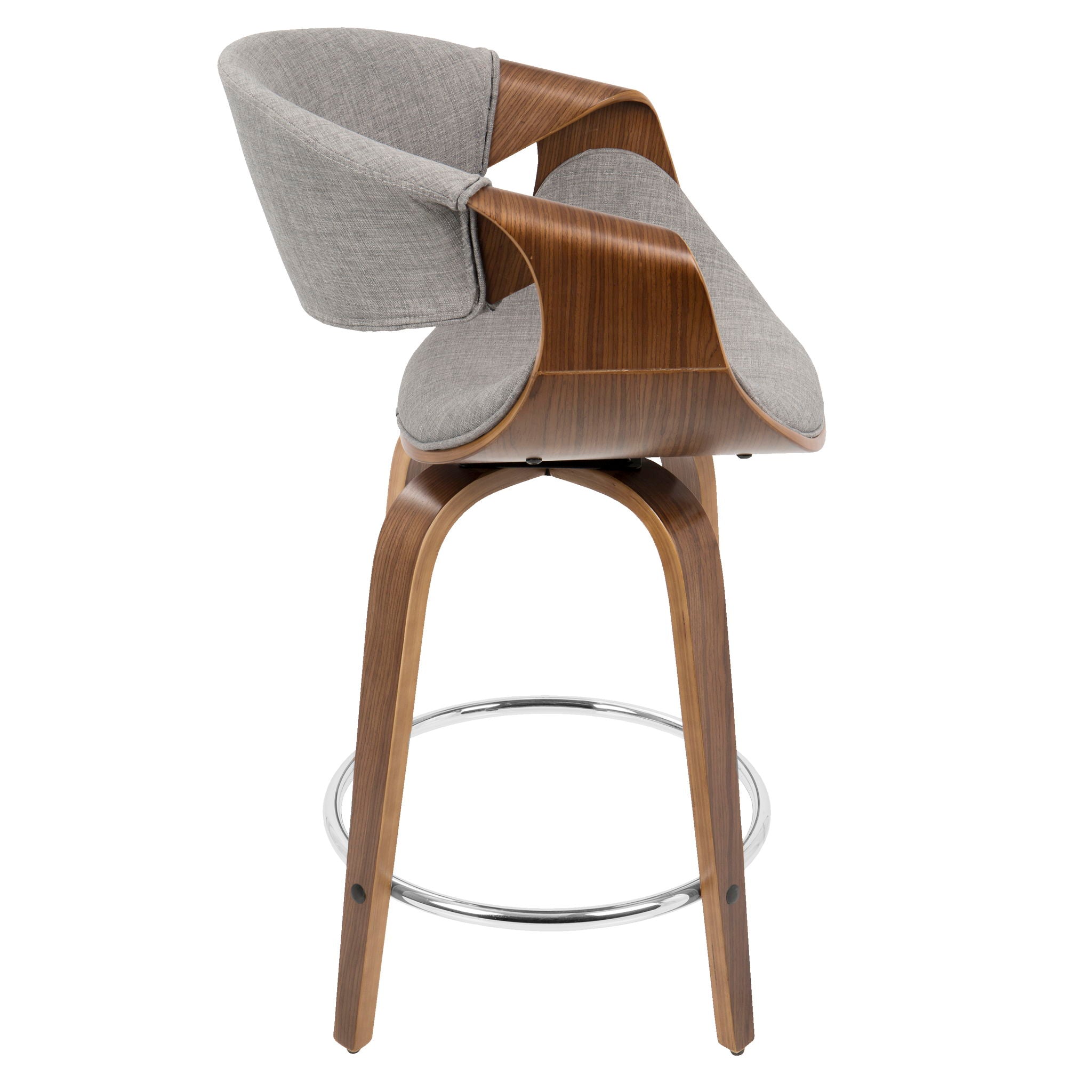 Curvini - Mid Century Modern Counter Stool (Set of 2) - Best Buy Furniture