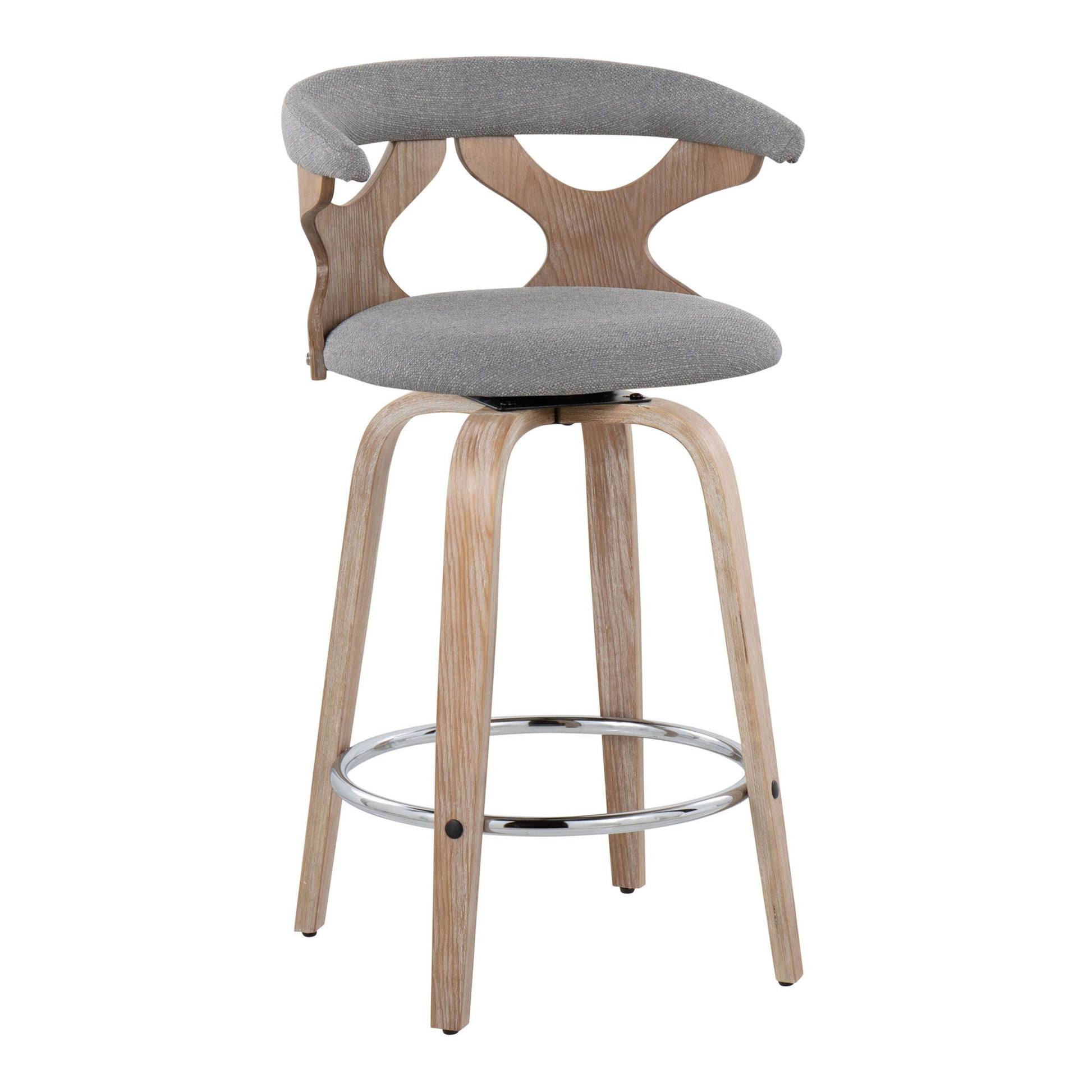 Gardenia - Mid Century Modern Fixed Height Counter Stool With Swivel (Set of 2) - Best Buy Furniture