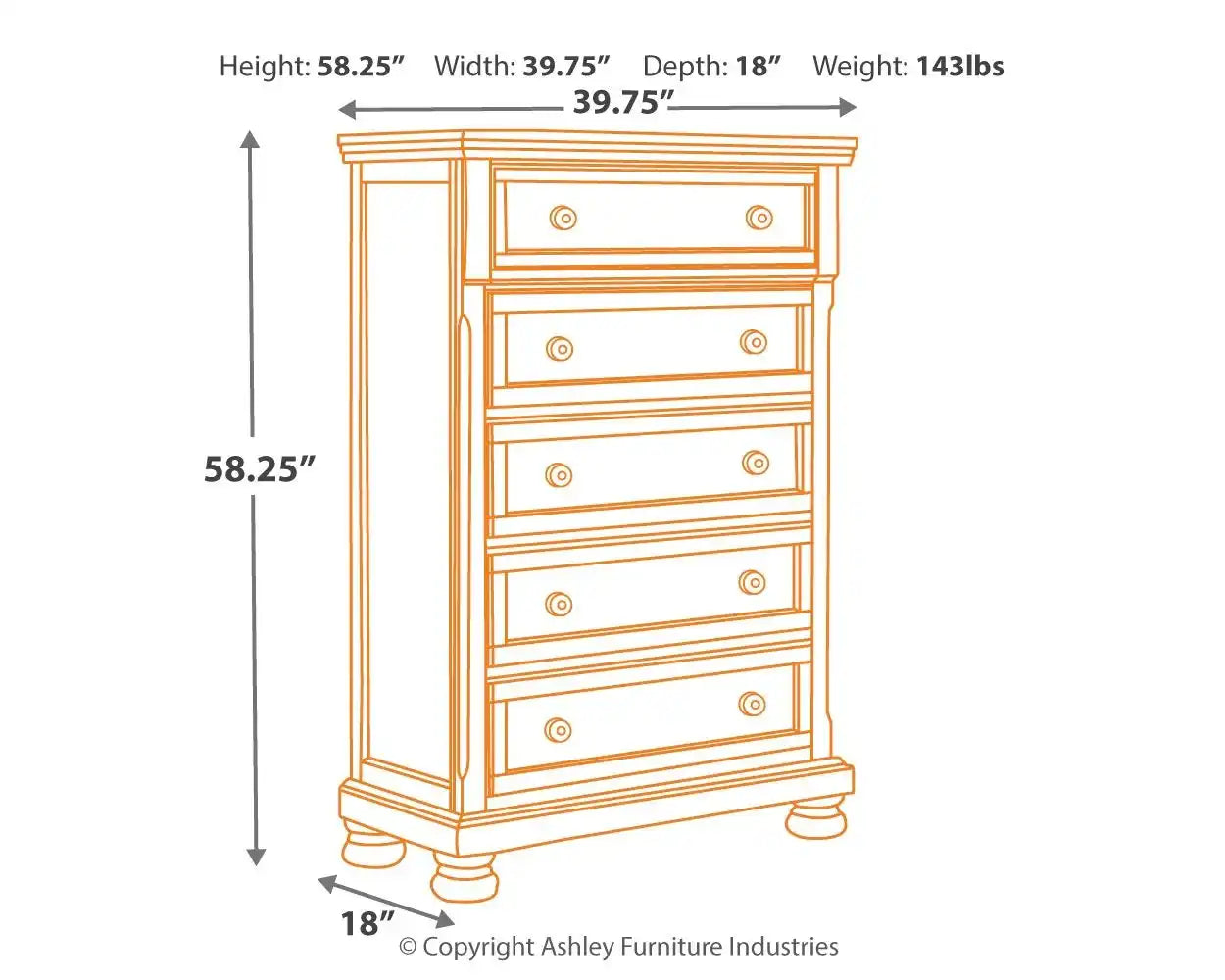 Porter - Chest - Rustic Brown - Best Buy Furniture