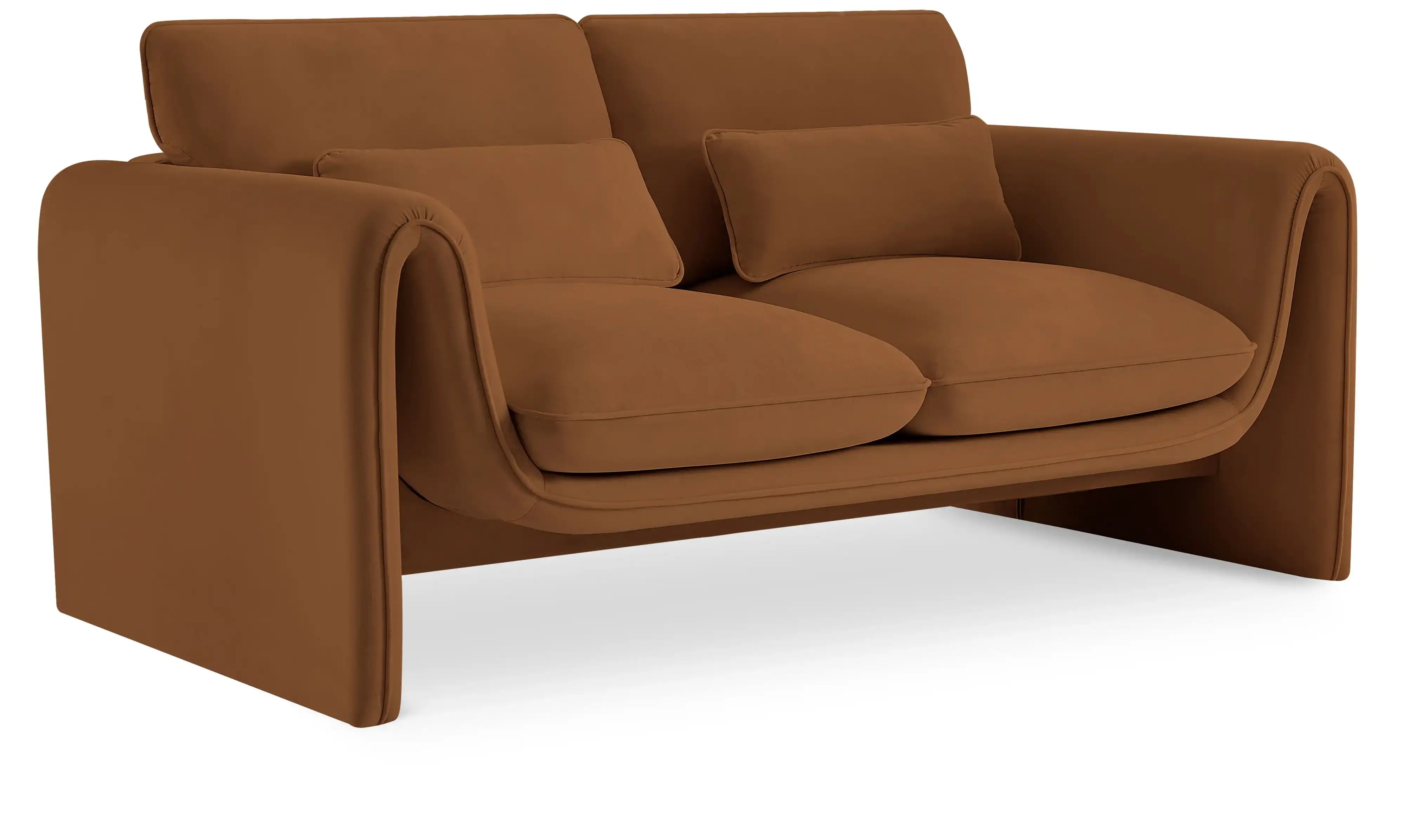 Sloan - Loveseat - Saddle - Best Buy Furniture