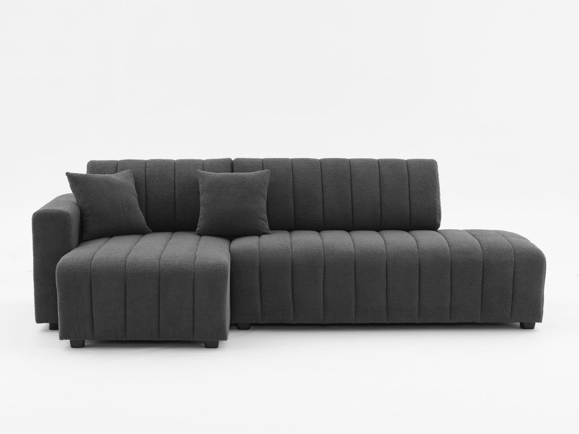 Jessica - Lamb Wool Sectional Sofa With Chaise - Best Buy Furniture