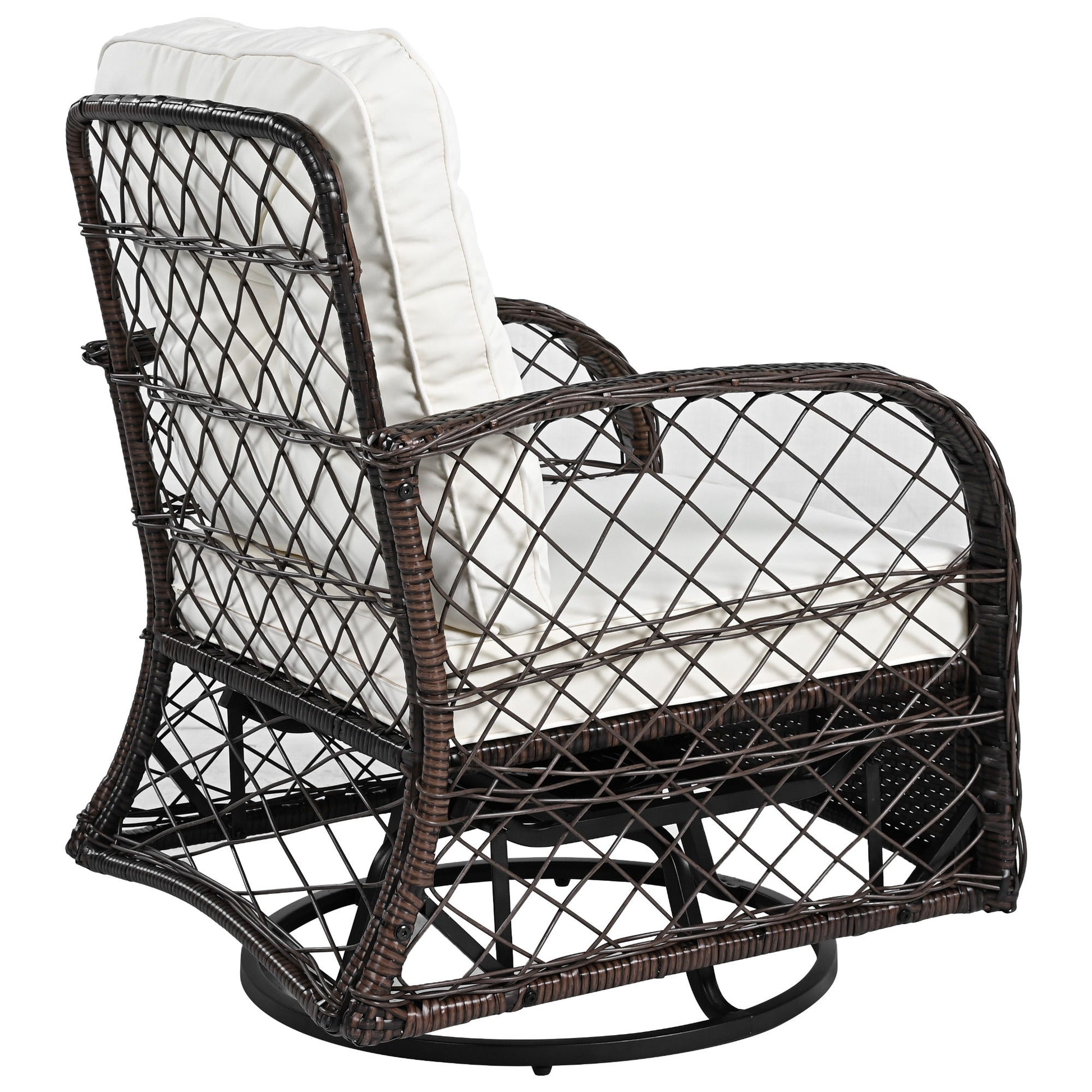 3 Piece Outdoor Chair & Table Set Chat Set, 2 Person Rattan Seating Group - Best Buy Furniture