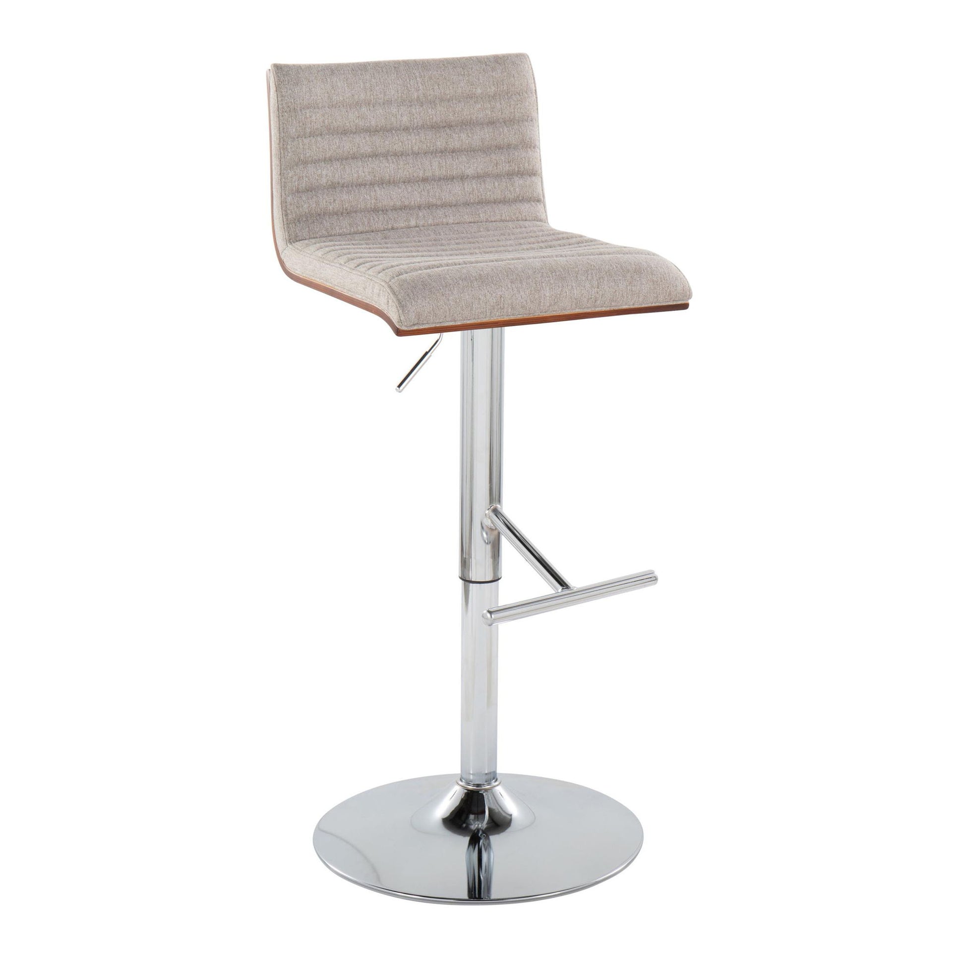 Mason - Contemporary Adjustable Barstool & Swivel With Straight T Footrest (Set of 2) - Best Buy Furniture