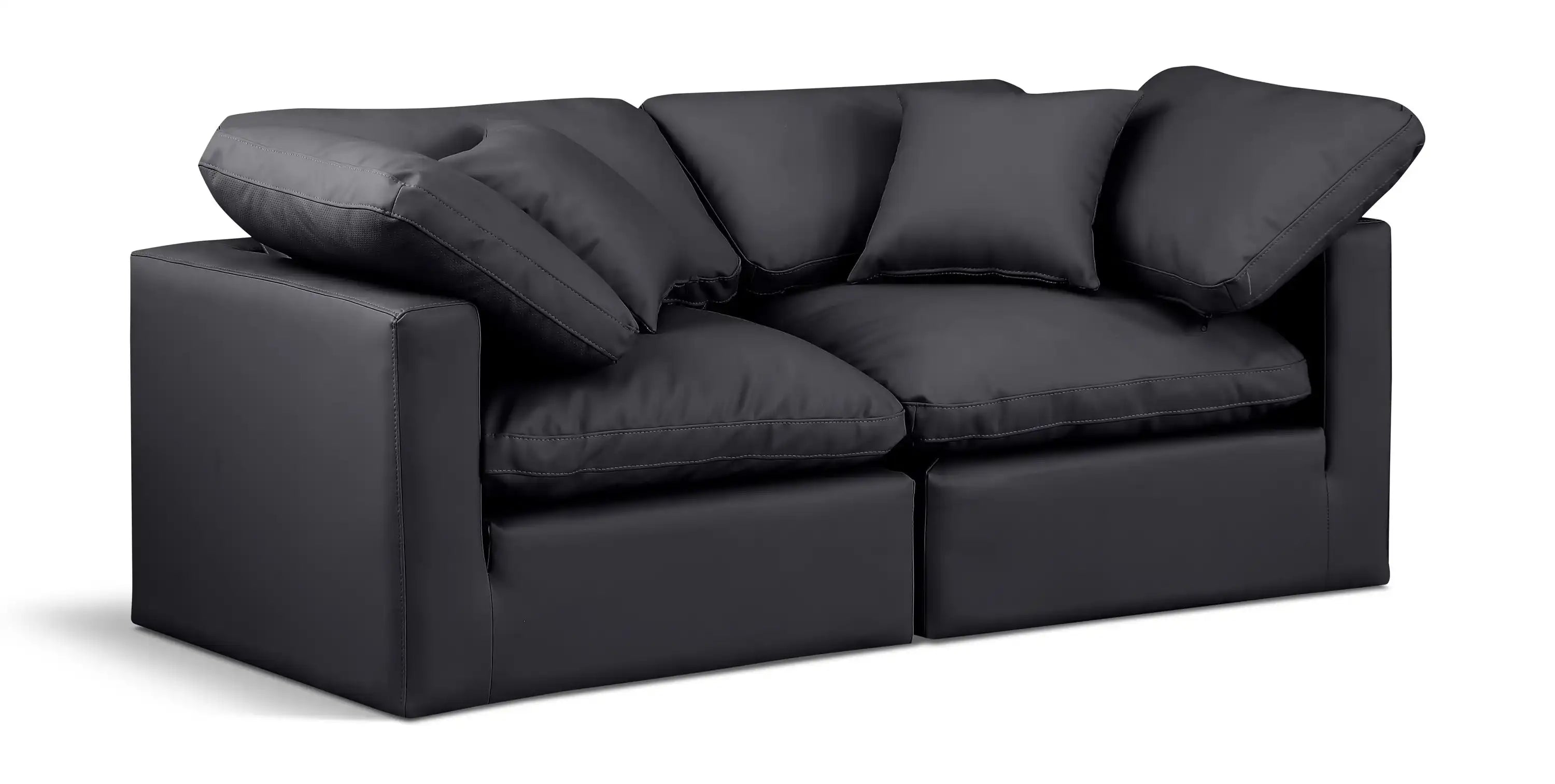 Indulge - Faux Leather 2 Seat Modular Sofa - Best Buy Furniture