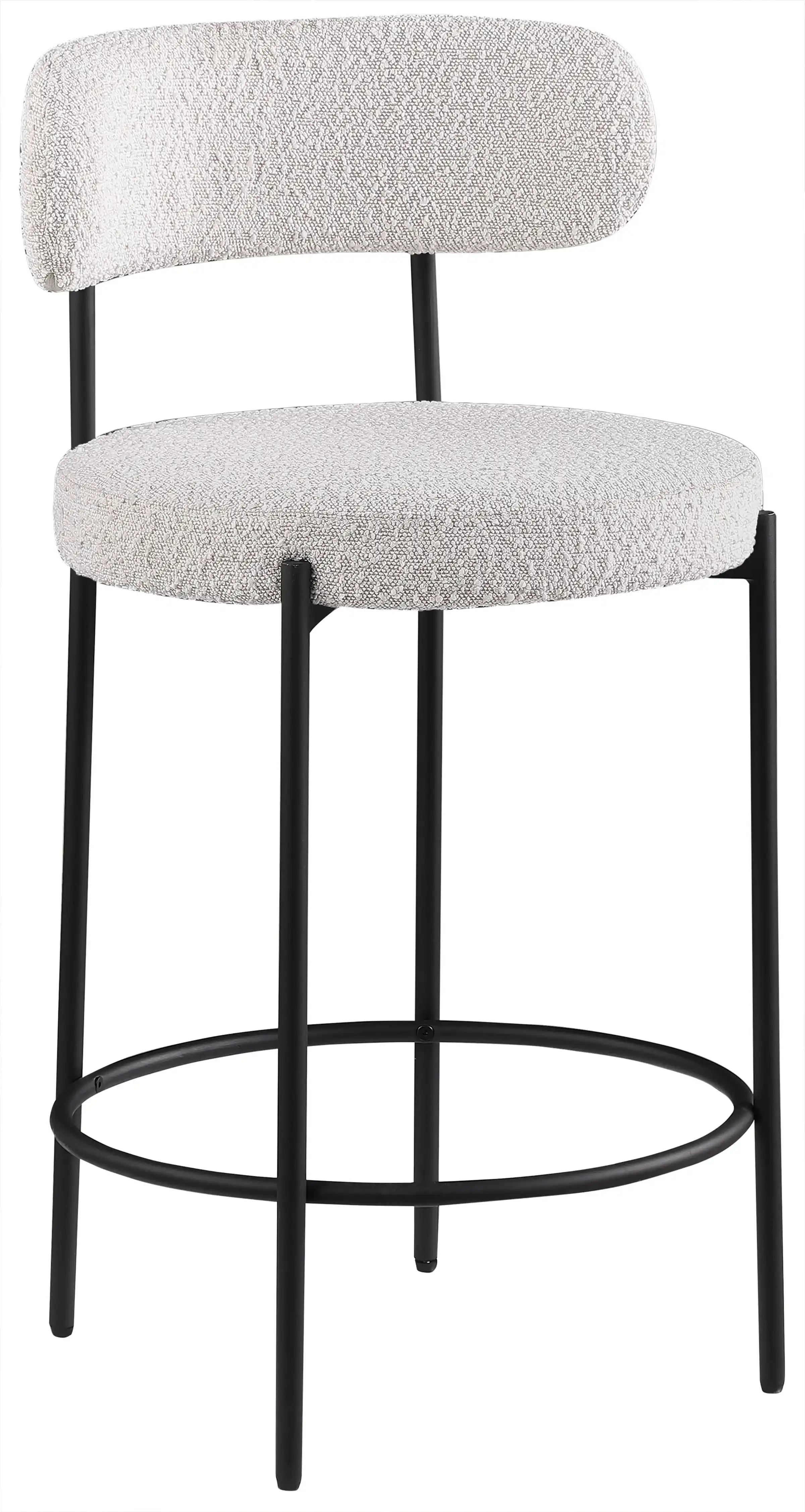 Beacon - Boucle Fabric Stool (Set of 2) - Best Buy Furniture