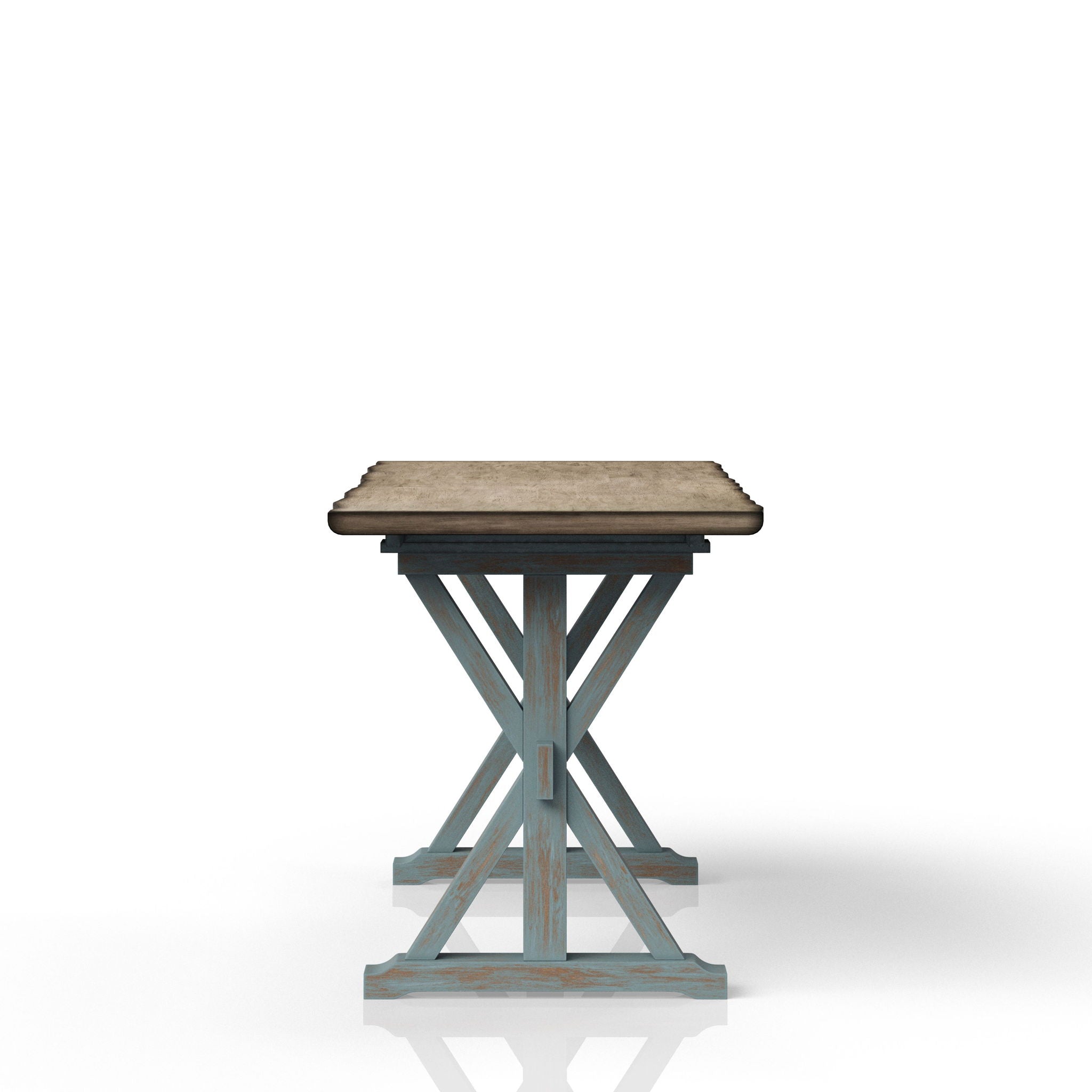 X Based Counter Height Casual Dining Table - Aqua Blue - Best Buy Furniture