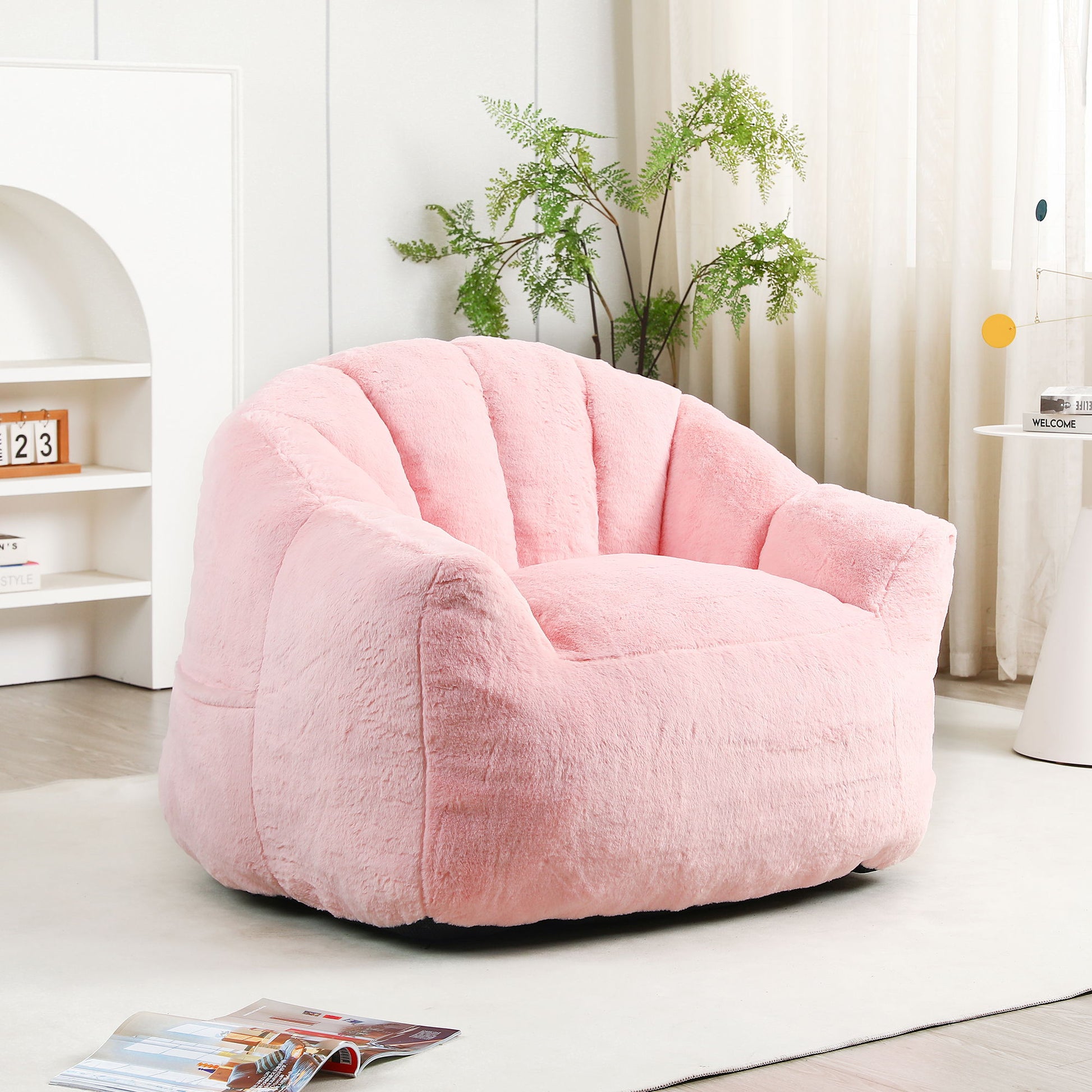 Beanbag Chair, Beanbag Sofa Chair With Armrests Stuffed High Density Foam - Best Buy Furniture