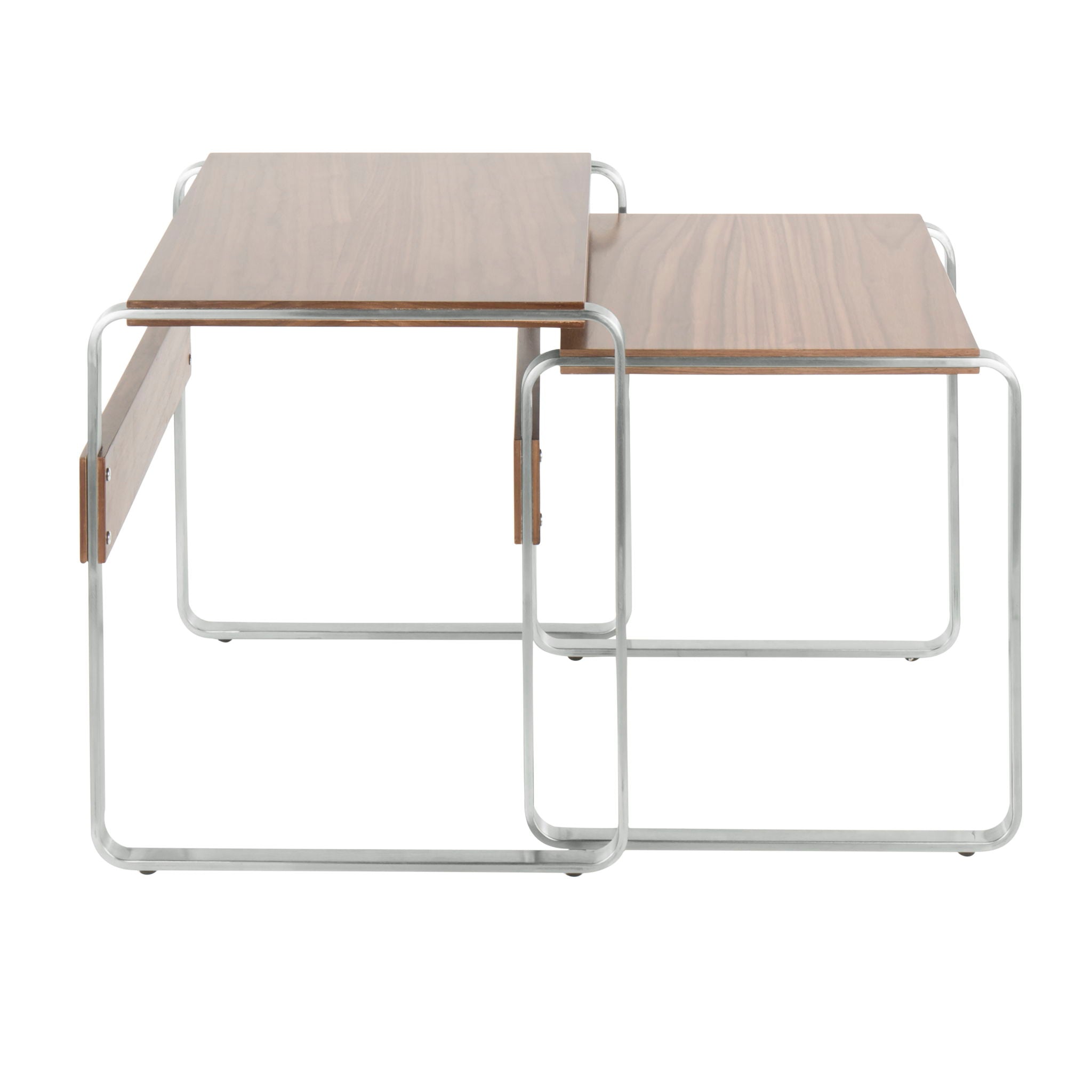 Tea Side Mid-Century Modern Nesting Tables - Walnut - Best Buy Furniture