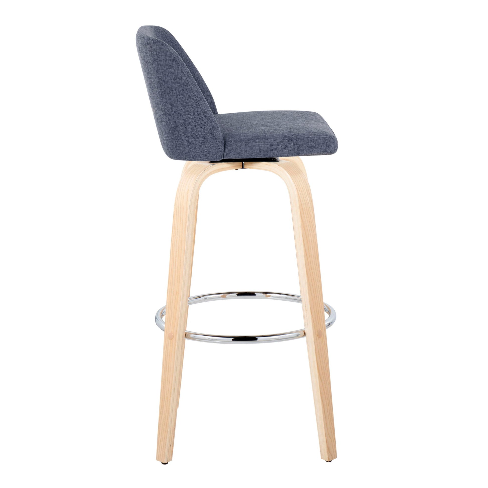 Toriano - Contemporary Fixed Height Barstool & Swivel With Round Footrest (Set of 2) - Best Buy Furniture